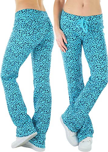 Leopard Printed Fleece Pants - Oasis