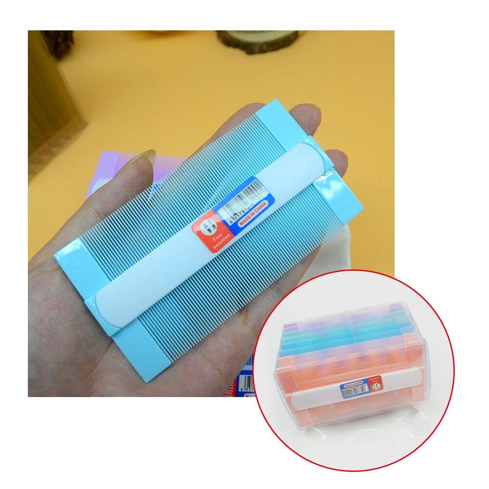8 Pack Lice Removal Combs for Kids, Adults & Pets - Dual-Sided Teeth Nit Comb Set in 4 Colors | Effective Head Lice Treatment for Home, School & Travel Use