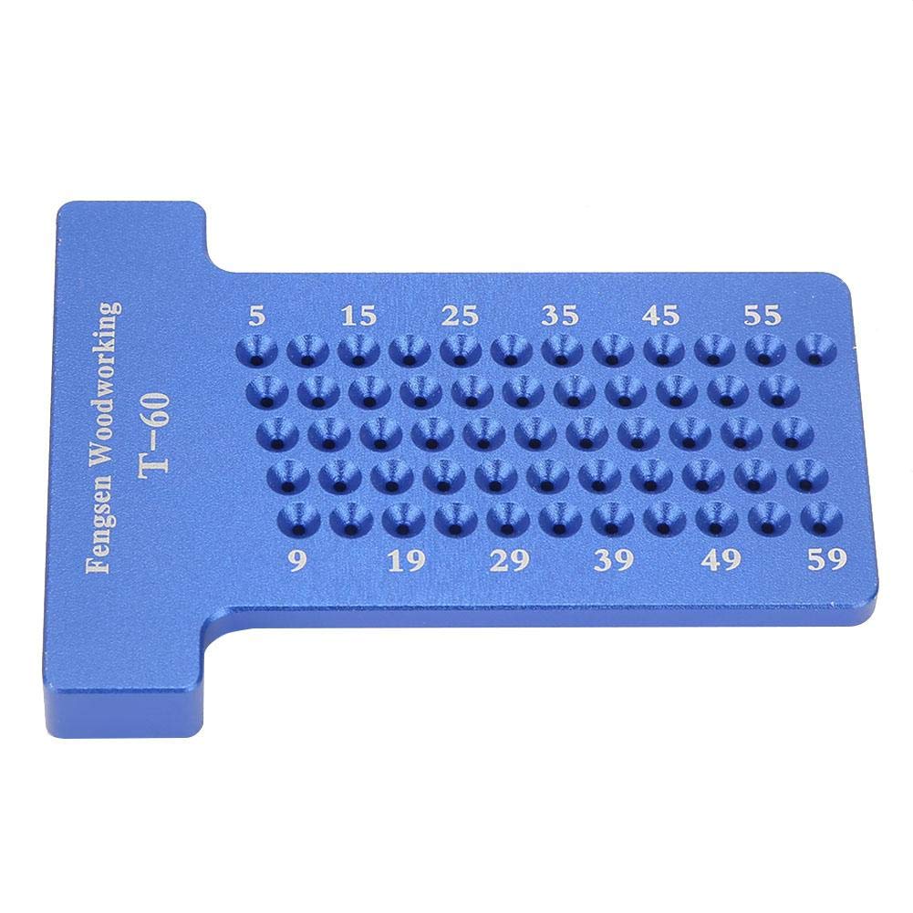 **T-Type Woodworking Scriber & Scribing Gauge - Aluminum Alloy Hole Gauge Carpenter Marking Tool (Blue) for Precision Woodworking & DIY Projects**