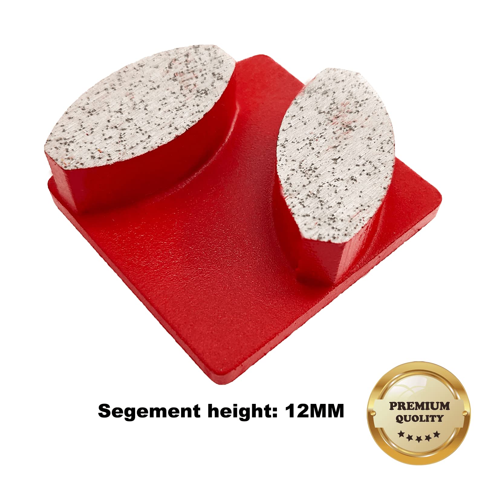 9-Piece Pro REDICLOCK Diamond Grinding Shoe Set - Medium Bond for Concrete Floor Grinding (Multiple Grit Options) - Compatible with Husqvarna Floor Grinders (40 Red RL3 RL3) - Ideal for Professional Floor Preparation, Surface Leveling, and Concrete Polishing Projects