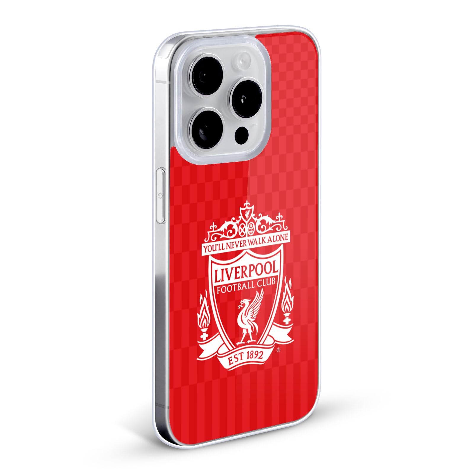 Official Liverpool FC iPhone 12/12 Pro Case - White Home Crest Soft Gel Phone Cover for Apple iPhone 12 & 12 Pro - Perfect for Football Fans & Match Days