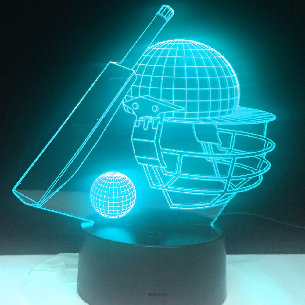3D Baseball Cap LED Night Light - Touch Switch, 7 Color Changing Table Lamp for Kids Room, Desk Decor, Christmas Gift, Birthday Present - Perfect for Bedroom, Nursery, Party, and Home Decoration