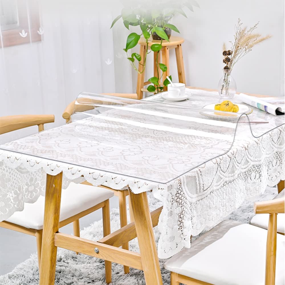 WangSiwe Clear Desk Protector Mat - 16x24 Inches (60x120cm), 2mm Thick Frosted Chair Mat for Office, Waterproof & Durable Table Cover - Perfect for Home Office, Study Room & Carpet Protection