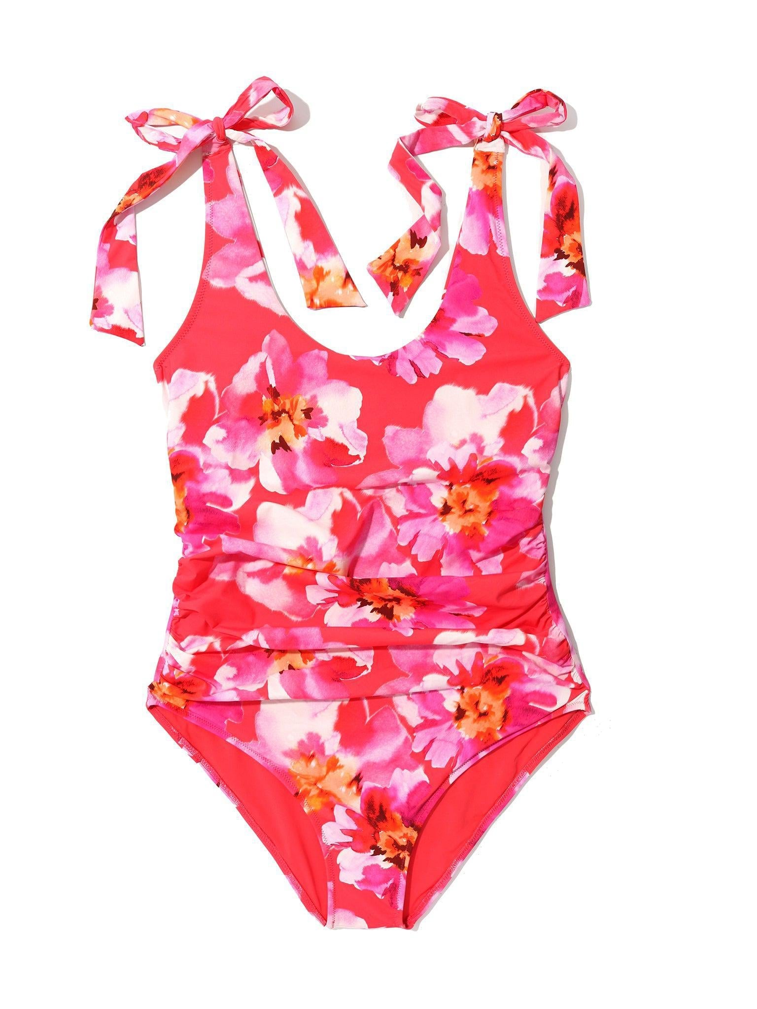 Stylish Ruched Bow One Piece Swimsuit for Women - Perfect for Beach Vacations, Pool Parties & Summer Getaways