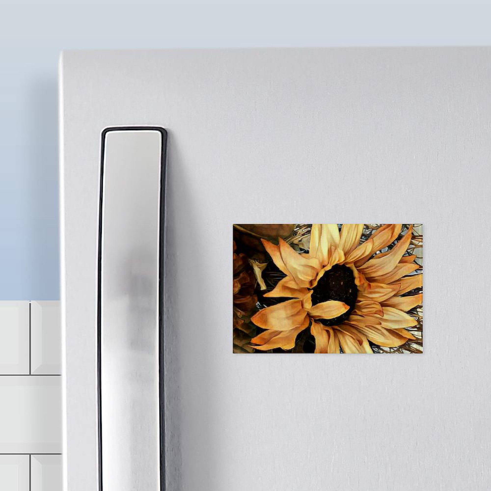 10 Pack Sunflower Refrigerator Magnets 2x3 Inch - Decorative Rectangle Fridge Magnets for Home, Office, Kitchen - Perfect for Photos, Notes, and Memos