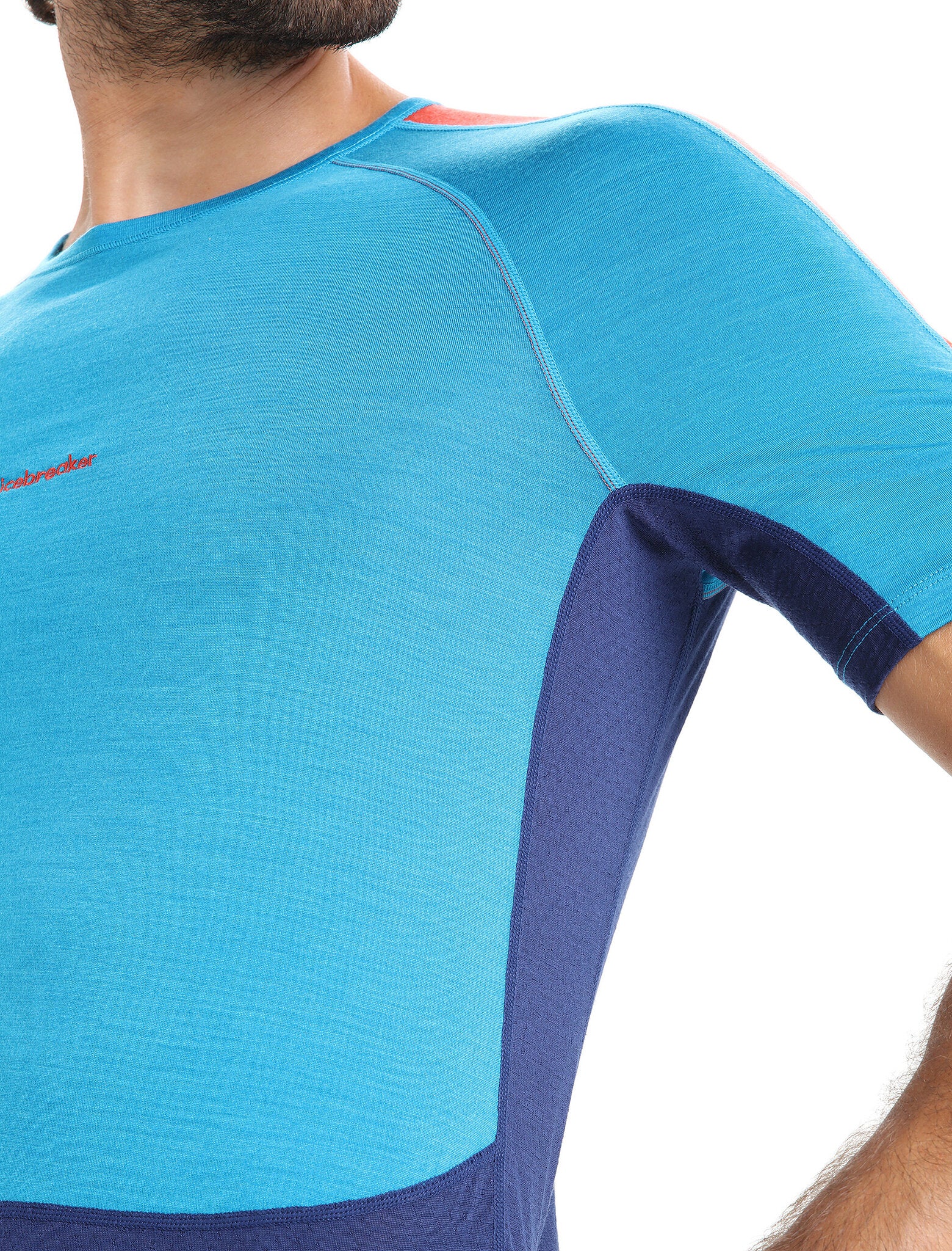 125 ZoneKnit Merino Wool Short Sleeve Baselayer Top for Men - Breathable Thermal Crew Neck Shirt for Hiking, Running & Outdoor Activities