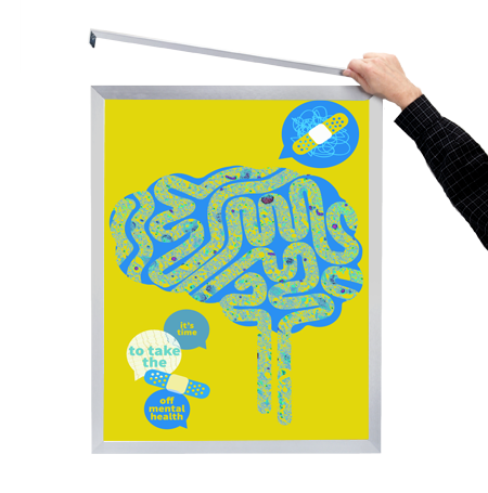 10x20 Euro Style Poster Frame - Top/Side Load Sign Holder for Art, Photos & Posters - Perfect for Home, Office & Gallery Displays