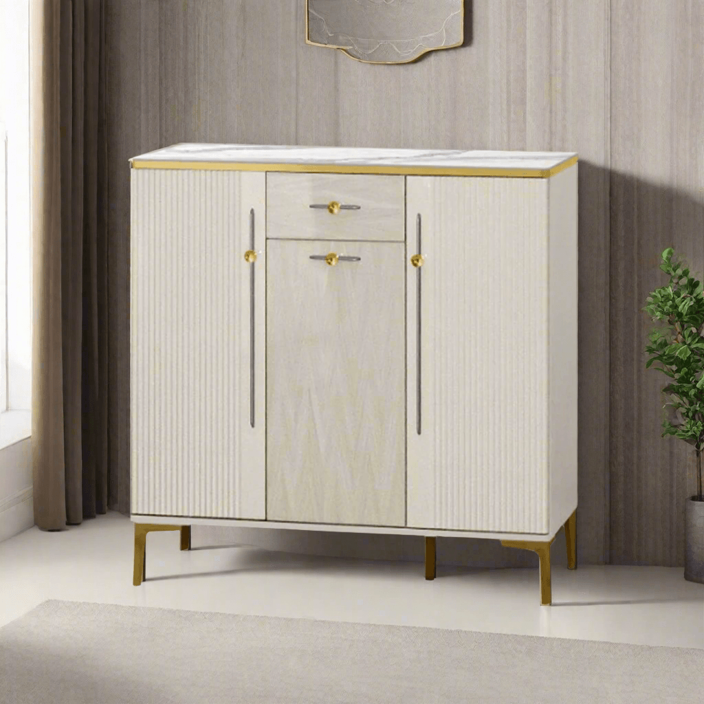 Dulvie 3 Door Shoe Storage Cabinet - 100cm Wide Organizer for Entryway, Closet & Bedroom - Space Saving Shoe Rack for Sneakers, Boots & Heels