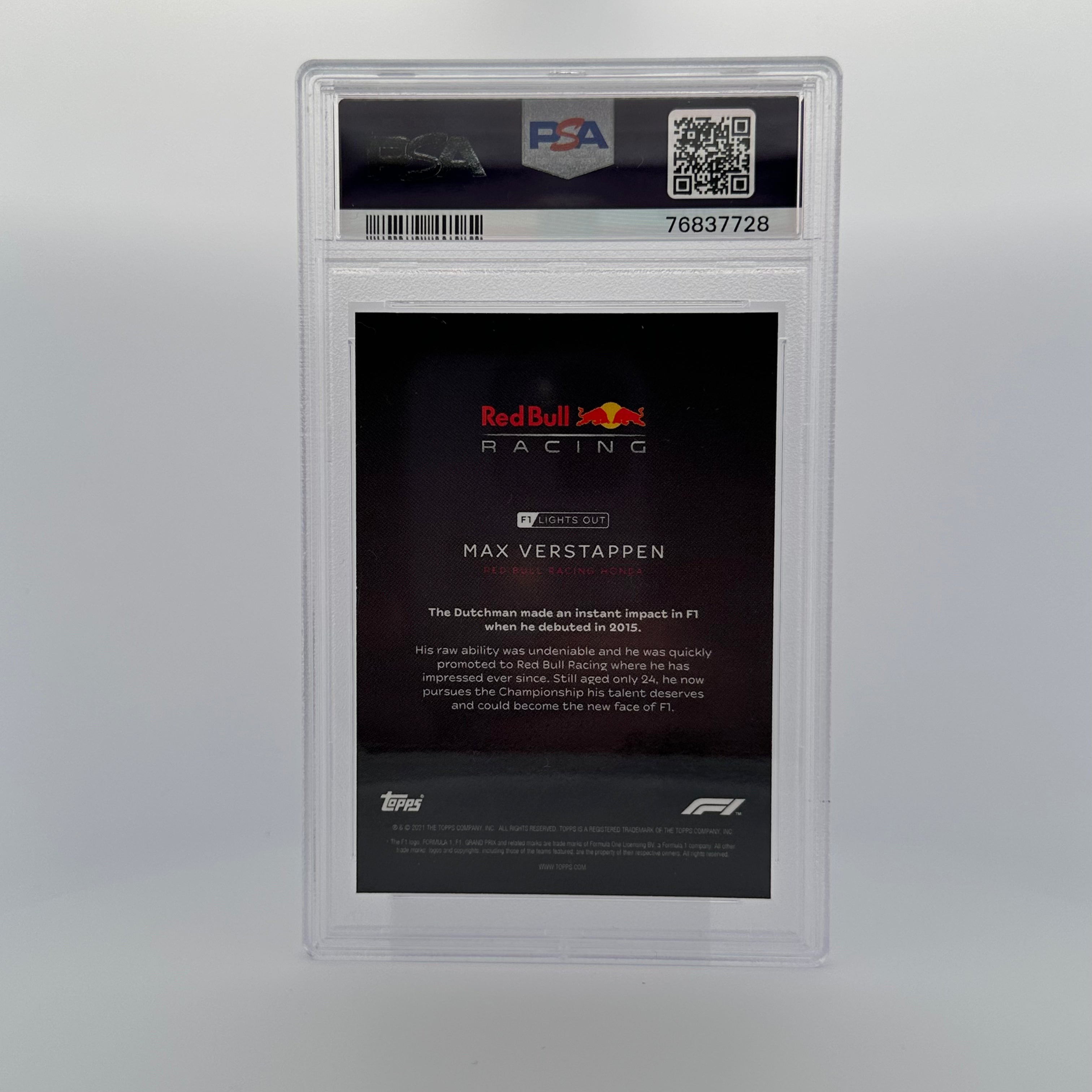 PSA 10 Graded 76/99 Max Verstappen Blue F1 Drivers Card - Perfect for Collectors, Racing Fans & Sports Memorabilia Enthusiasts