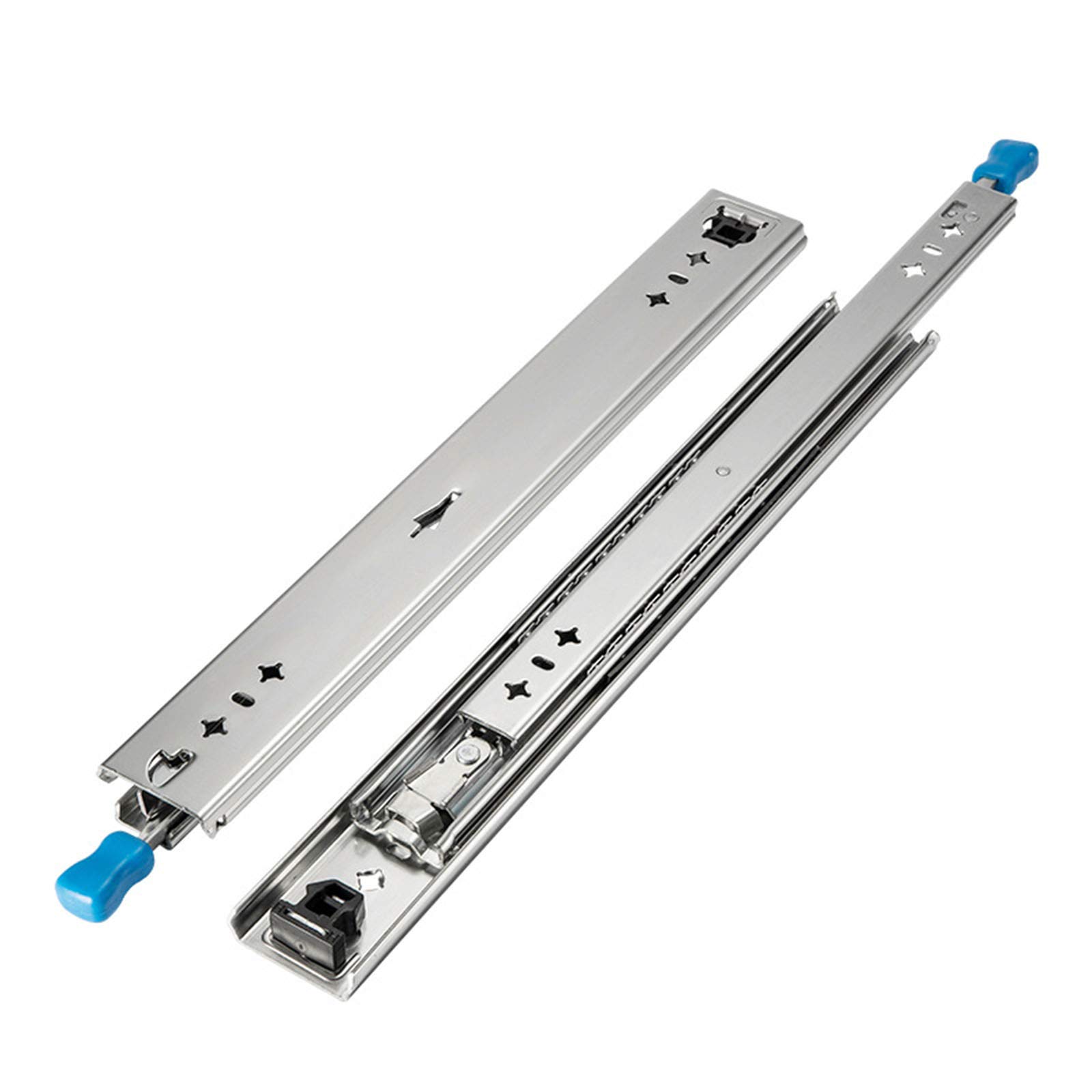 Heavy Duty Drawer Slides 10-60 Inch Full Extension Ball Bearing Slides with Locking Mechanism - Side Mount Cabinet Drawer Runners for Kitchen, Office & Workshop Organization