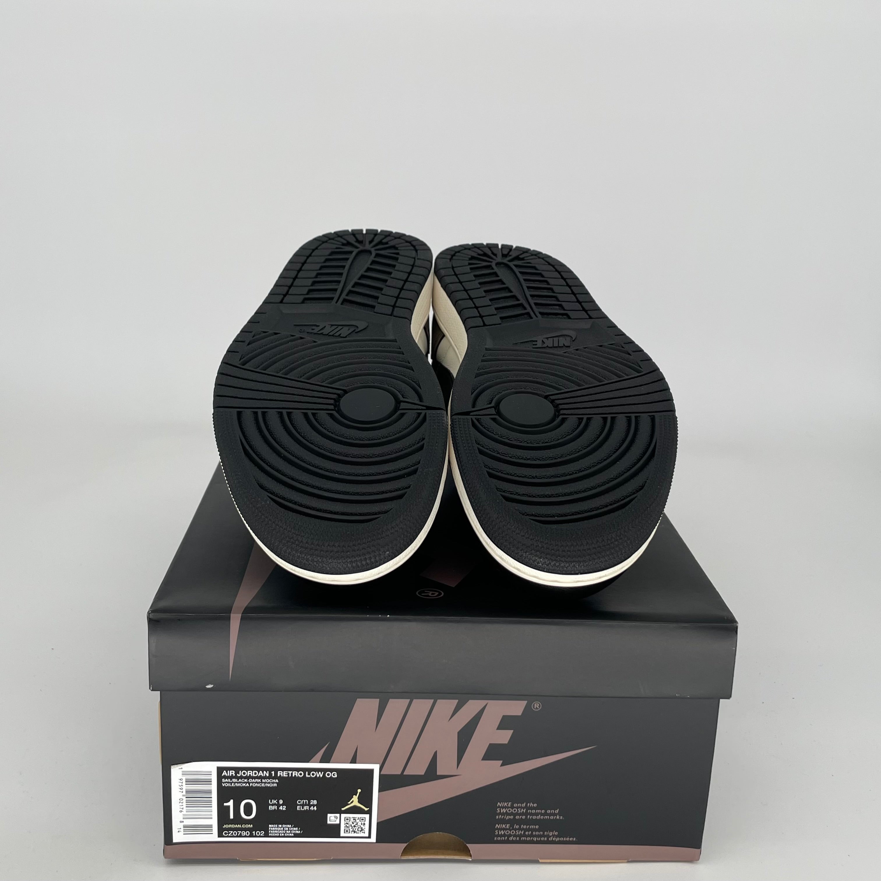 AIR JORDAN 1 LOW MOCHA Sneakers - Men's Size 10 (CZ0790-102) - Retro Basketball Shoes for Casual Wear & Street Style