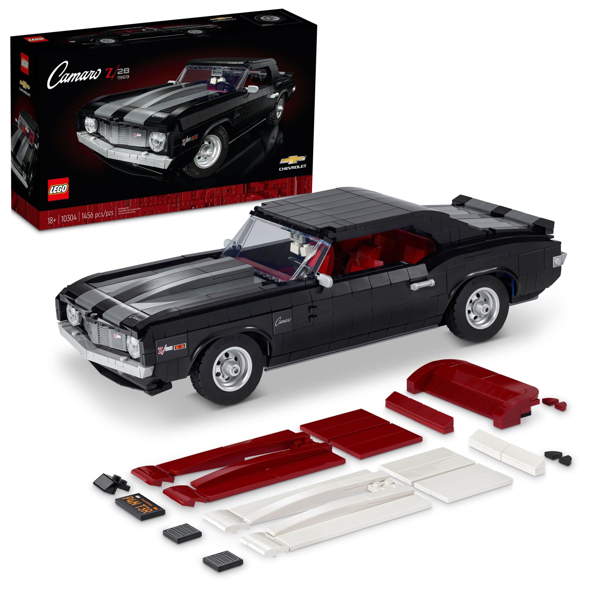 LEGO Icons Chevrolet Camaro Z28 10304 Classic Car Building Set - 1969 American Muscle Car Model Kit with Customizable Features | Perfect Gift for Teens & Adults | Collectible Display for Home Office & Car Enthusiasts