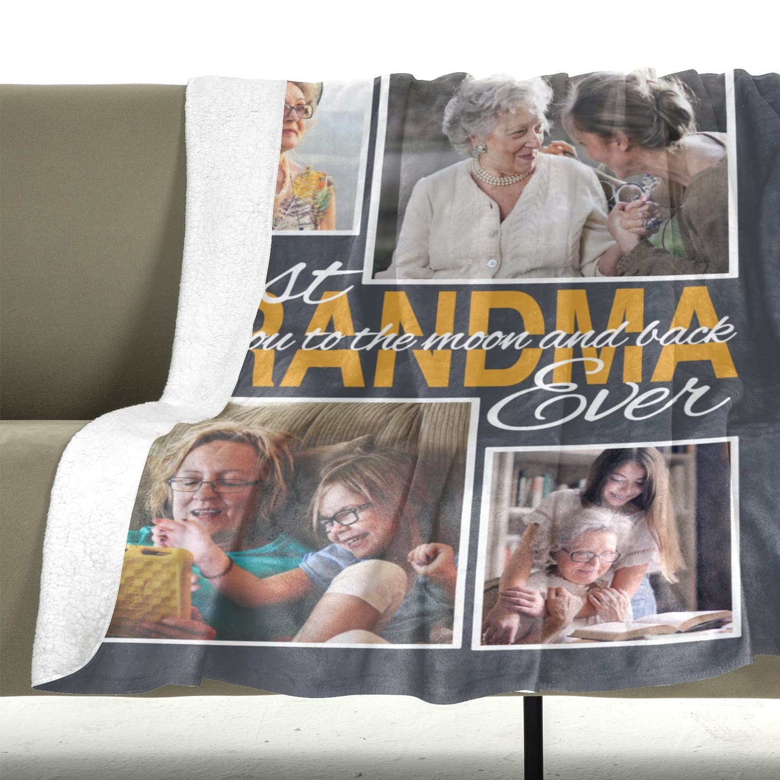 Custom Photo Blanket - Personalized Picture Blanket with Your Design - 30x40 Inch Sherpa Fleece - Perfect Gift for Mom, Dad, Kids, Couples, Friends & Family - Birthday, Anniversary, Christmas Gift Idea - Cozy Home Decor & Thoughtful Present