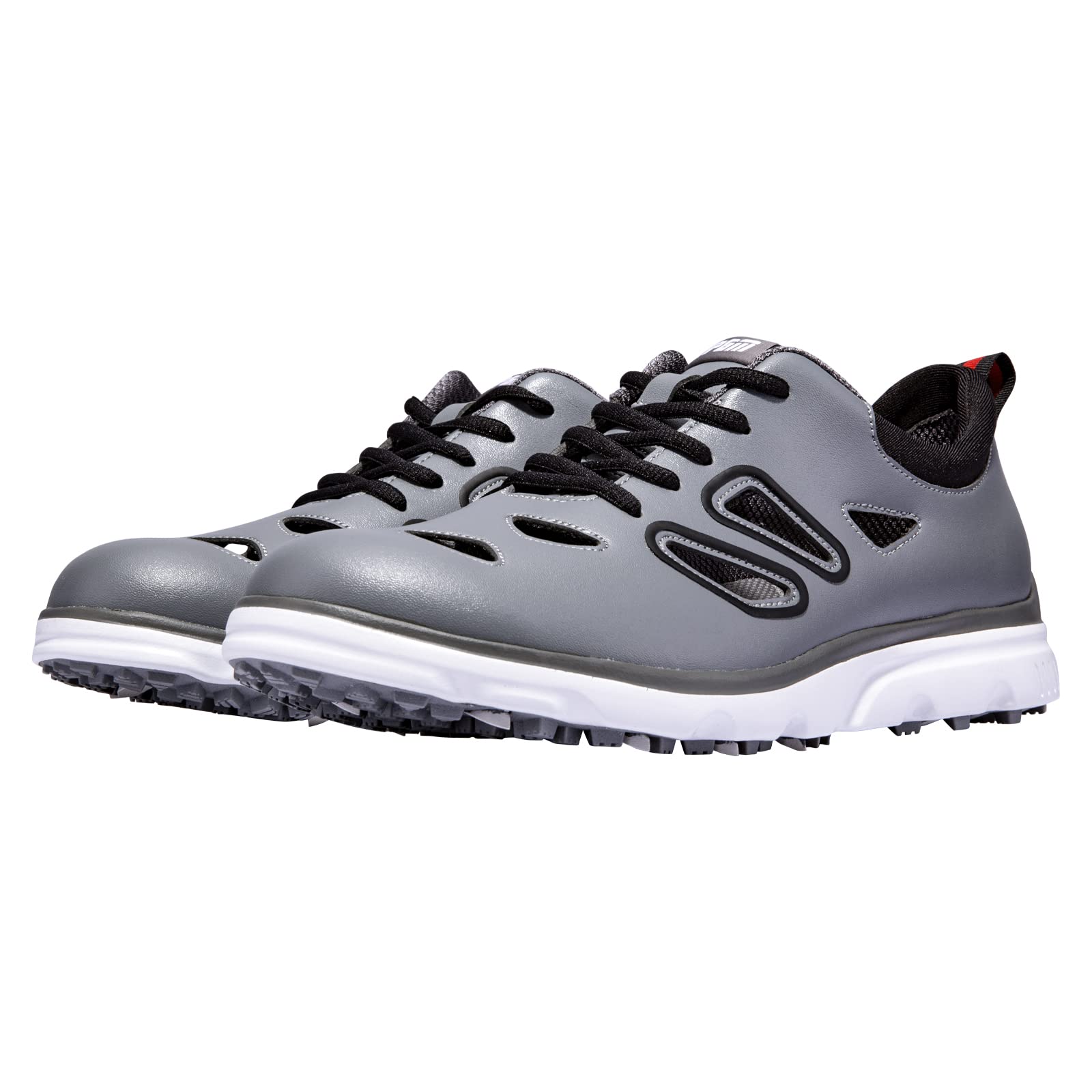 **PGM Men's Spiked Golf Shoes - Breathable Summer Golf Training Sneakers with Anti-Slip Sole for Walking & Outdoor Sports | Perfect for Course Play & Driving Range Practice**