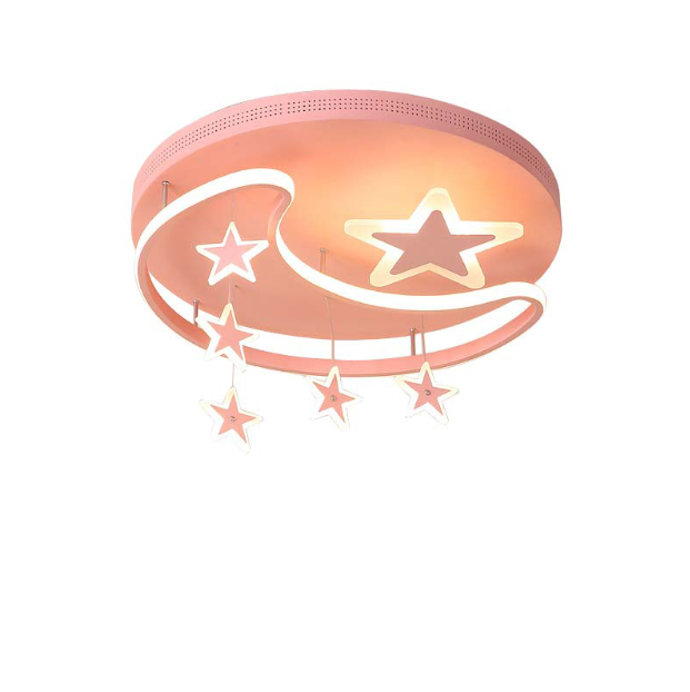 LED Moon and Stars Ceiling Light for Kids - Nursery, Bedroom, Playroom Decor - Dimmable Night Light for Safe and Cozy Sleep Environment
