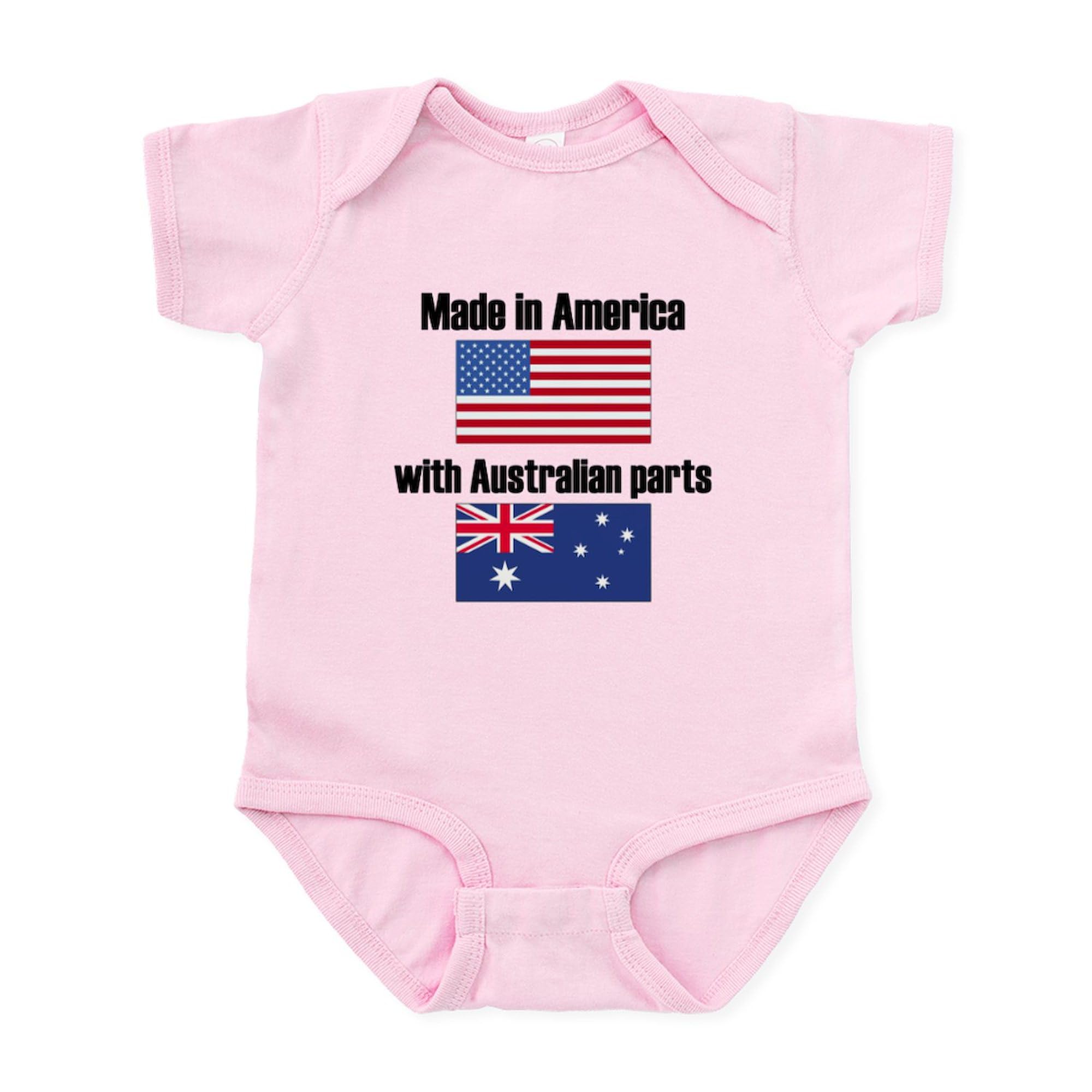 Made in USA Baby Bodysuit - Cute Infant Romper with Australian Parts | Perfect for Newborns, Photo Shoots & Everyday Wear