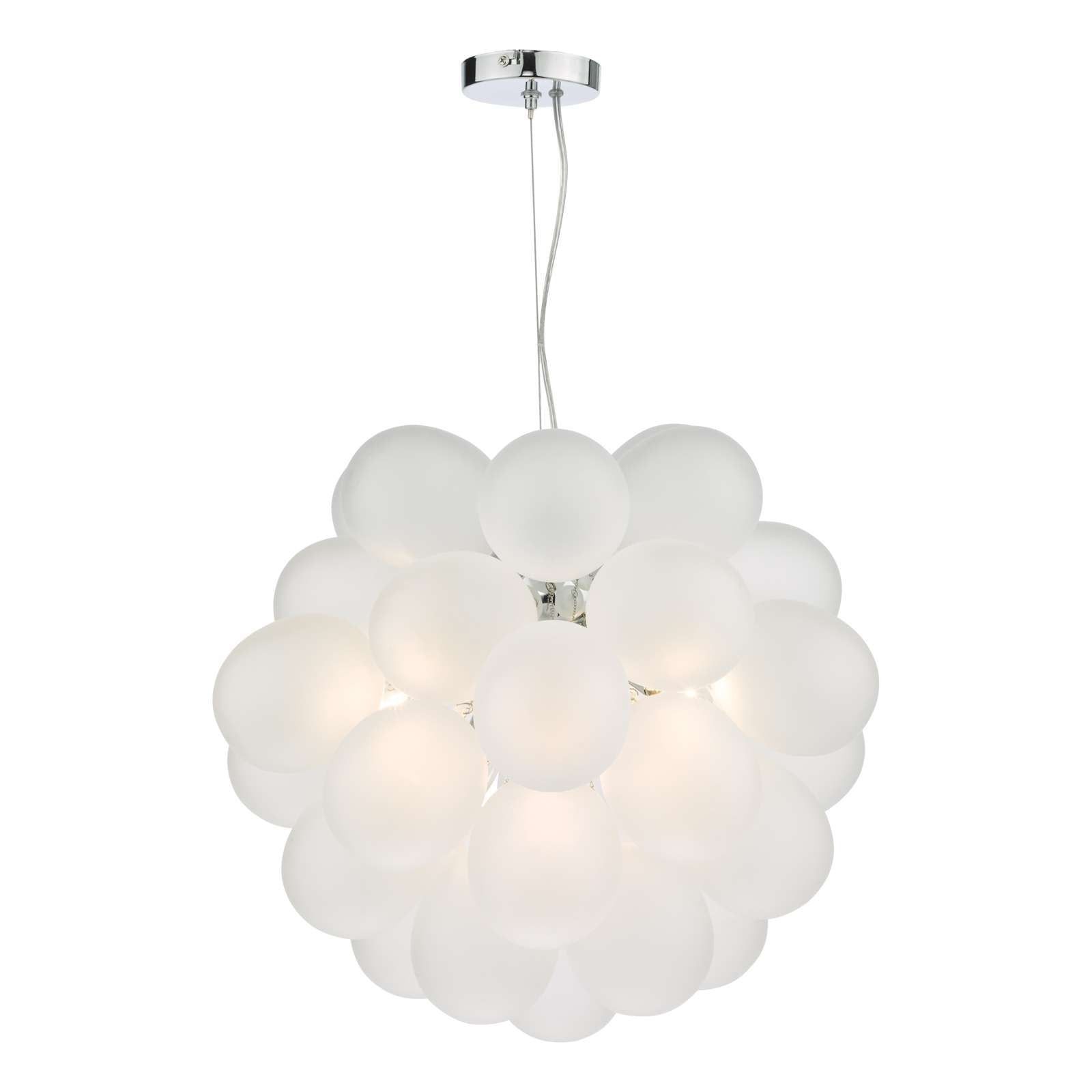 6Lt Bubbles Center Ceiling Light - Polished Chrome Finish, IP20 Rated for Living Room, Bedroom & Dining Room Lighting