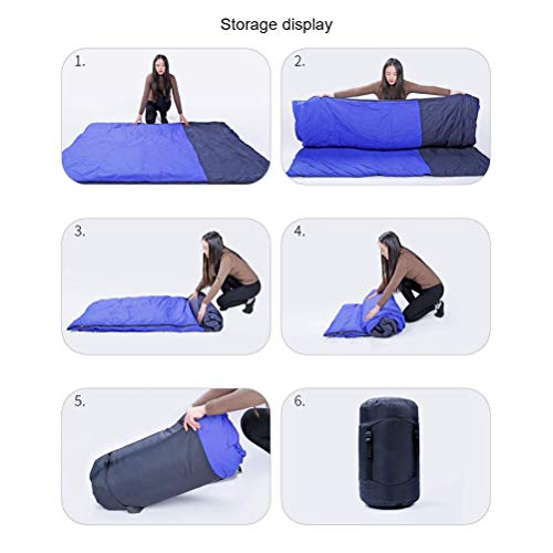 Extra Large Double Down Sleeping Bag - Converts into 2 Single Sleeping Bags - 3 Season Waterproof for Camping, Hiking & Outdoor Adventures - Perfect for Couples and Solo Campers