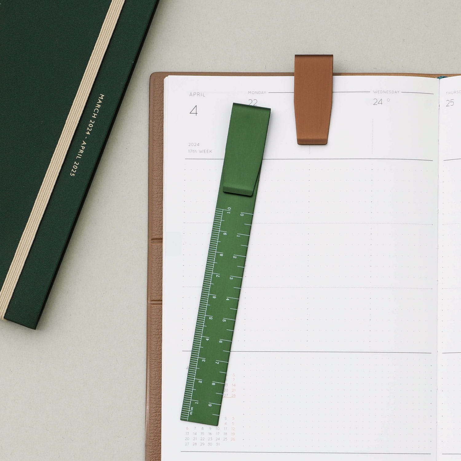 Hightide Ruler Clip for Hobonichi Techo Planner - Perfect for Organizing Notebooks, Journals, and Office Supplies | Ideal for Students, Professionals & Stationery Lovers