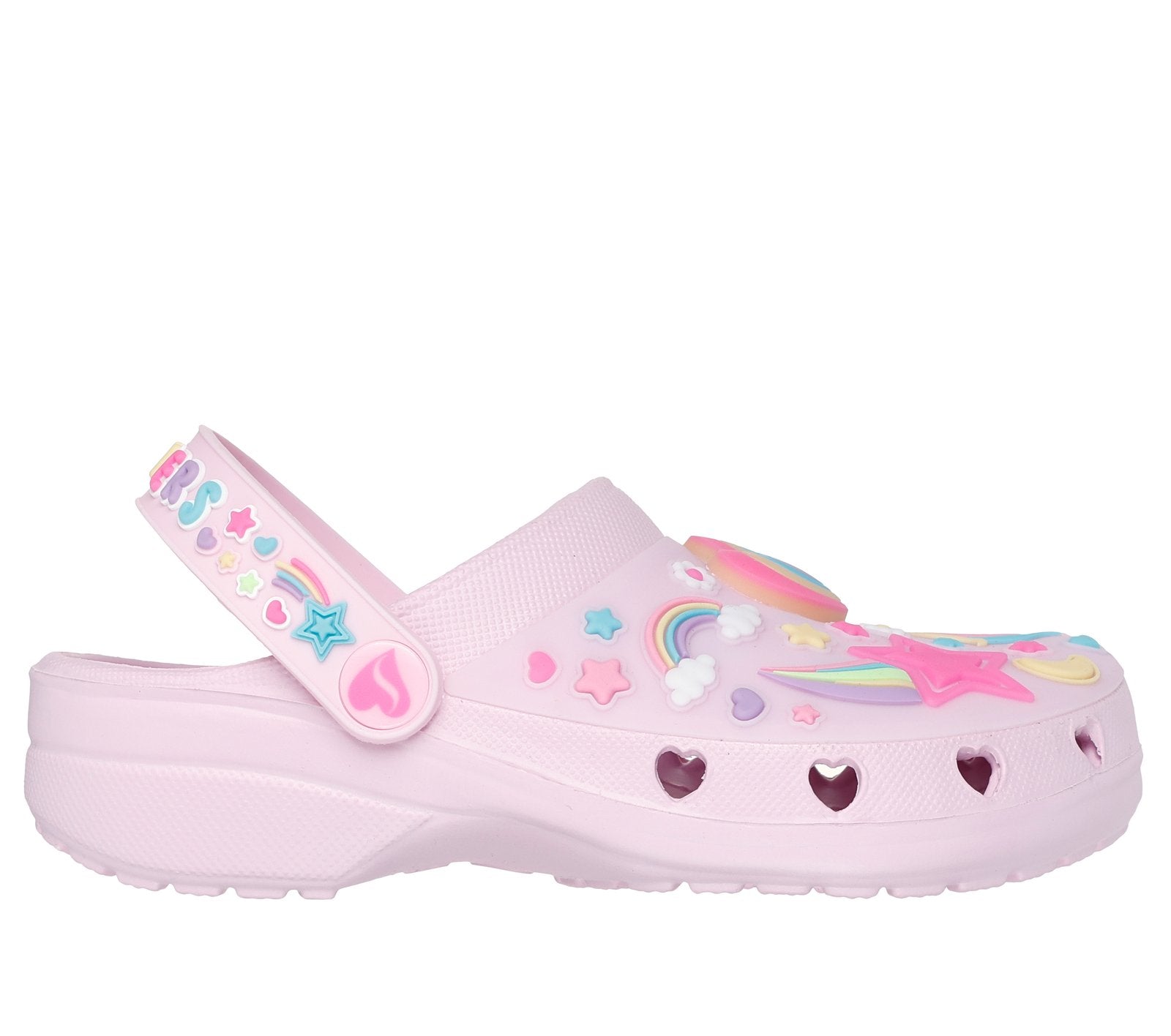 Skechers Light Pink Heart Charmer Foamies Kids Sandals - Comfortable & Cute Girls' Summer Shoes for Beach, Pool & Outdoor Play