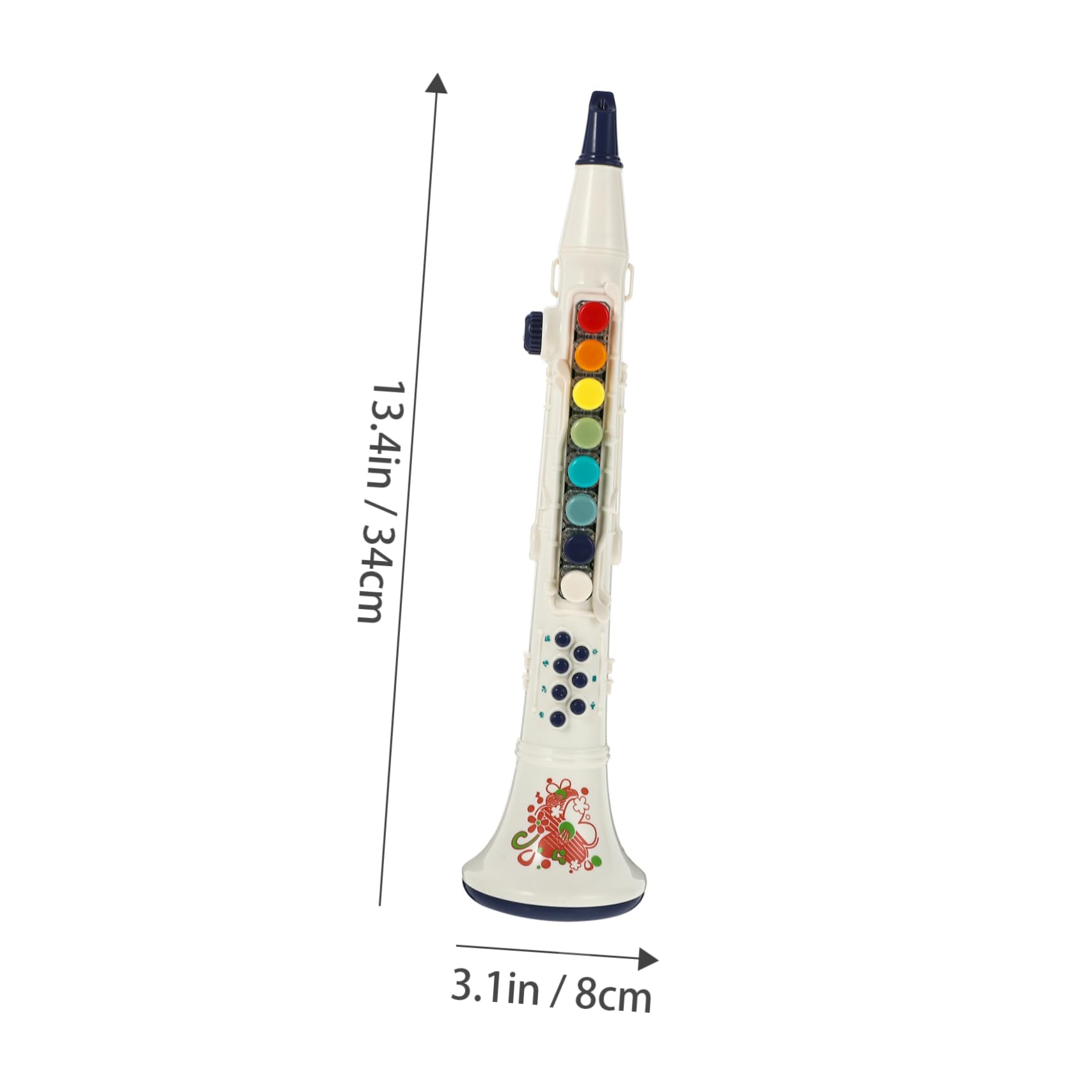 NESTINGHO Kids Wind Instrument Toy Set - Fun & Educational Clarinet for Toddlers & Children - White ABS Plastic - Perfect for Music Learning & Playtime