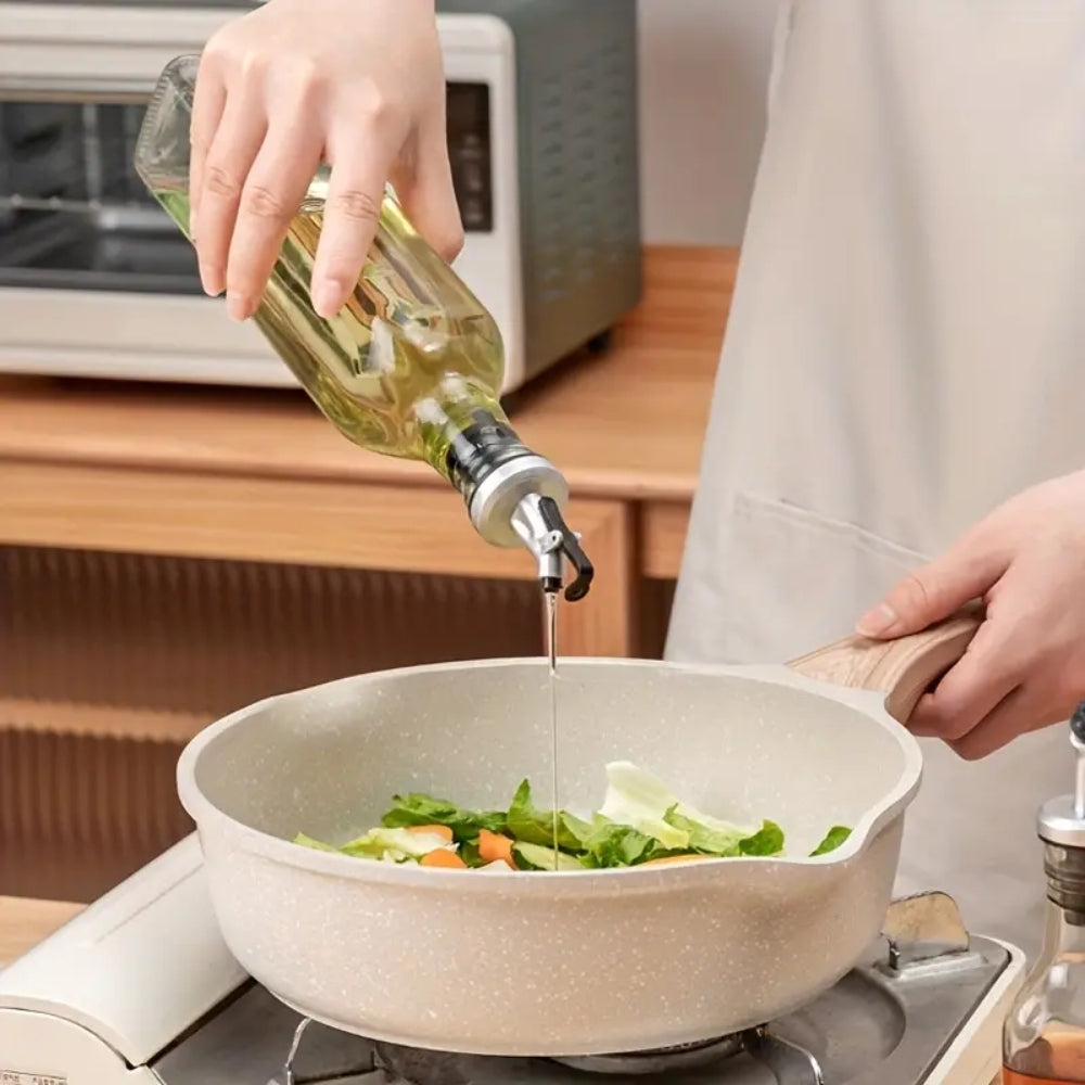 Premium Cuisinox Oil and Vinegar Cruet Set with Wooden Caddy - Elegant Glass Bottles for Kitchen, Dining Table & Salad Dressing - Perfect for Home, Restaurants & Gifts