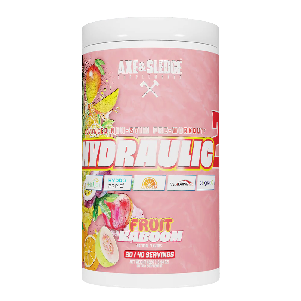 Axe & Sledge Hydraulic V2 Non-Stimulant Pre-Workout Powder - 452g for Muscle Pump & Endurance | Gym, Bodybuilding & Fitness Training Supplement