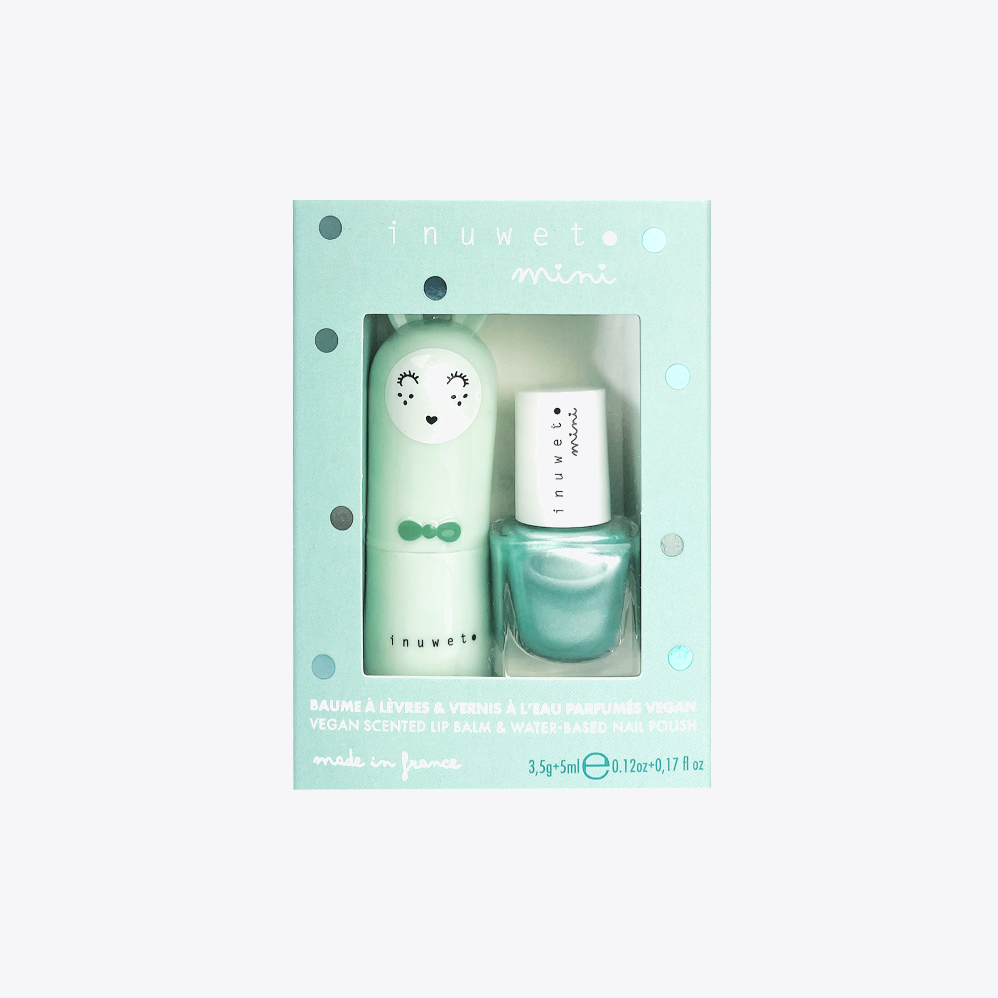 Turquoise Lip Balm & Nail Polish Set - Moisturizing Lip Care & Long-Lasting Nail Color - Perfect for Daily Beauty Routine, Gifts & Travel Essentials