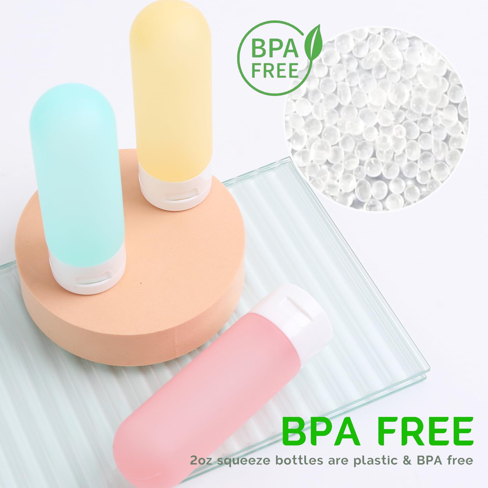 20 Pack TSA Approved Leak Proof Travel Bottles Set - Portable Refillable Toiletry Containers for Shampoo, Conditioner & Lotion | Perfect for Air Travel, Gym & Vacation Essentials