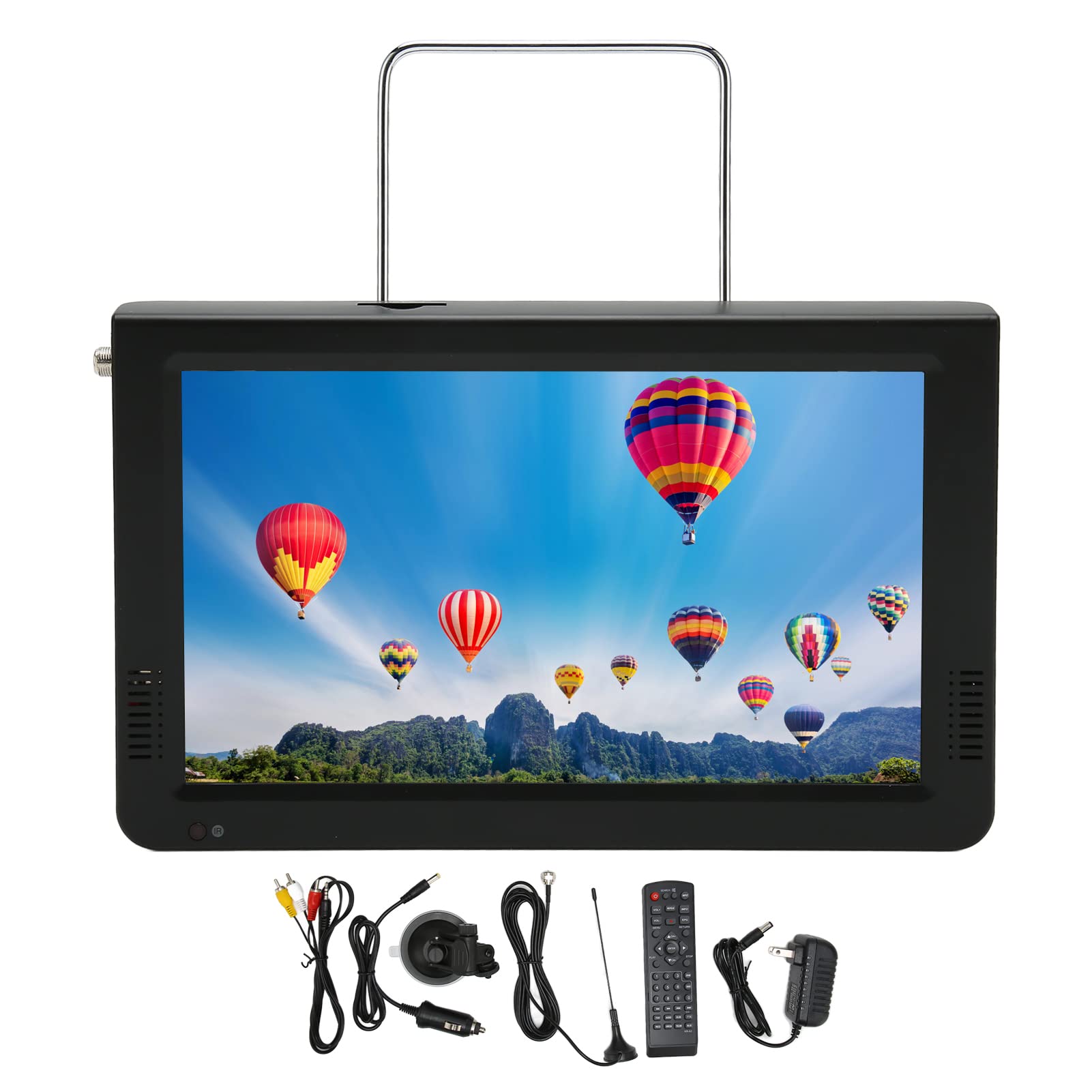 10-inch Portable Widescreen LED TV with 1080P HD | Digital ATSC/Analog TV Tuner | HDMI, SD, TF, USB, VGA Inputs | Perfect for Car, Camping, Outdoor & Kitchen Use | Smart Video Player with High Sensitivity Reception