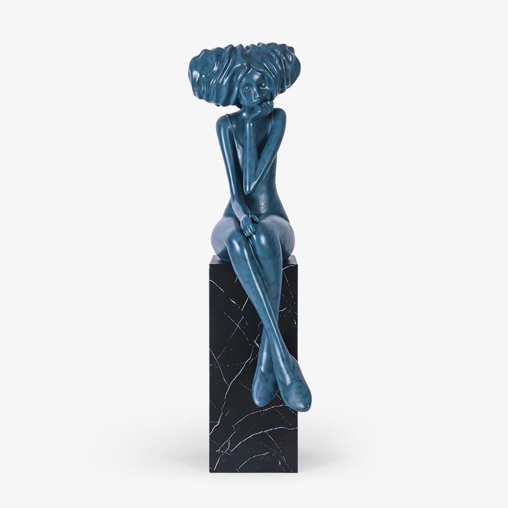 Zen Girl Meditation Statue - Handcrafted Yoga Sculpture for Home Decor, Office Desk & Garden Serenity