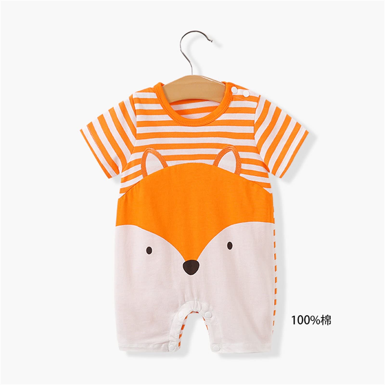 Baby Girls' Summer Short Sleeve Romper Jumpsuit - Cute Print Outfits for Newborn & Infant - Playtime, Beach, Photo Shoots & Casual Wear