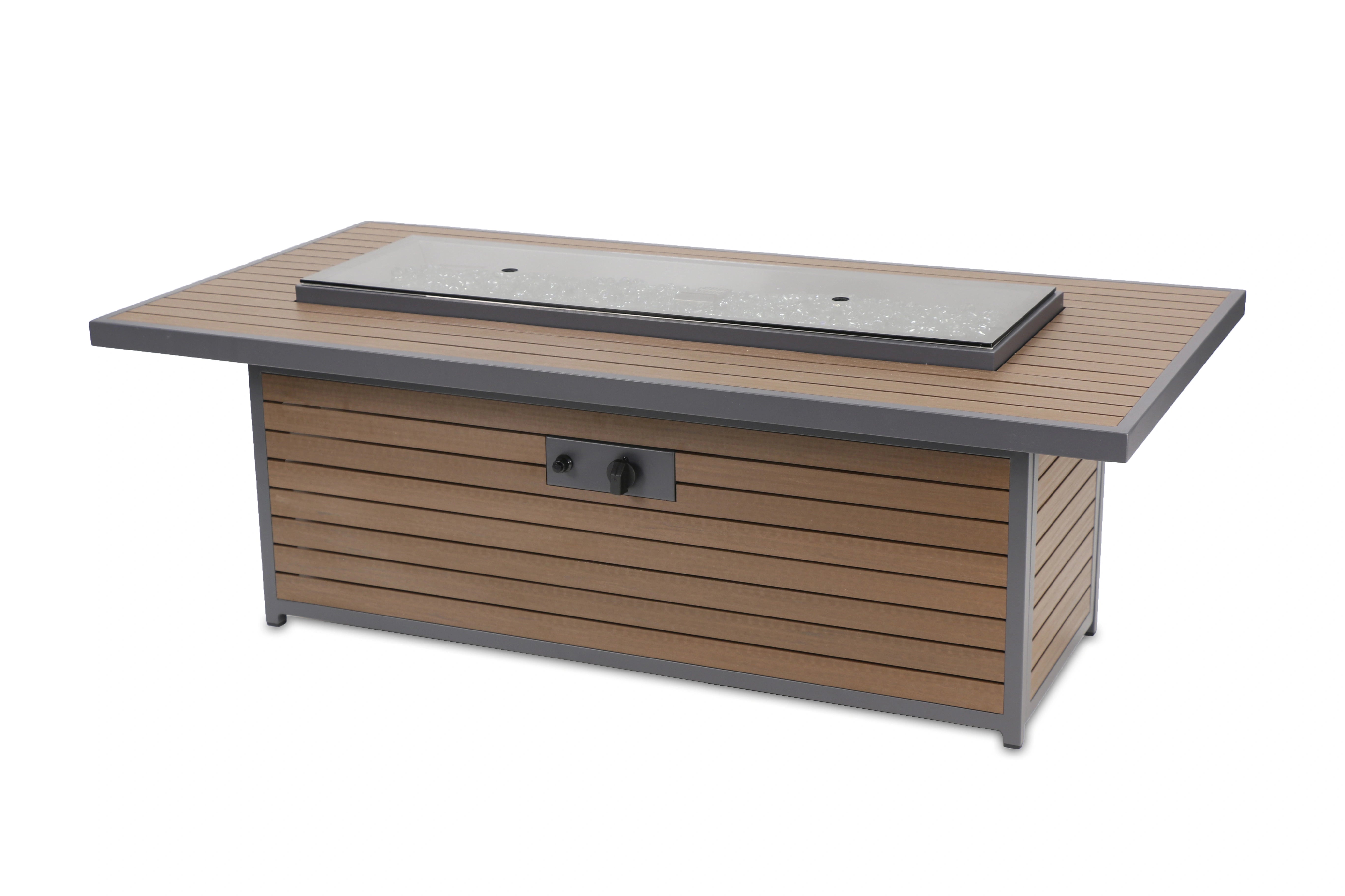 The Outdoor Greatroom Company Kenwood Linear Gas Fire Pit Table - Modern Outdoor Fire Table for Patio, Deck, Backyard, and Poolside - Perfect for Entertaining and Relaxing