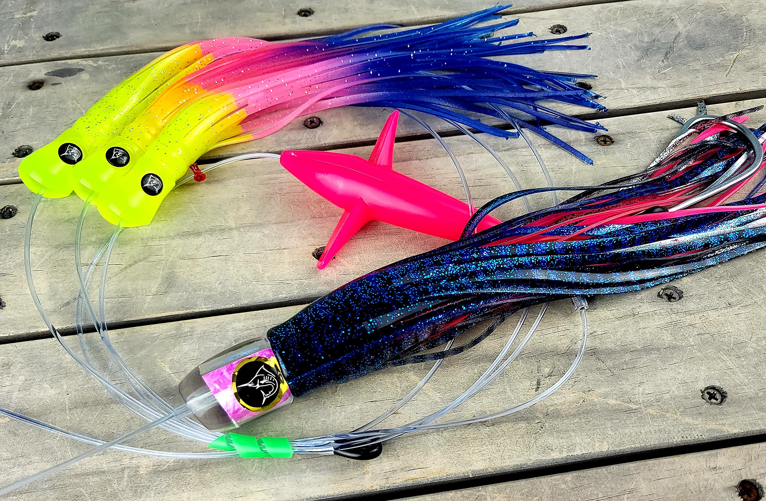 Premium Bigeye Tuna UV Candy Lure - Pelagic Magic Skipjack Hybrid Daisy Chain Fishing Bait | Handmade in USA | Ideal for Offshore Trolling & Saltwater Game Fishing
