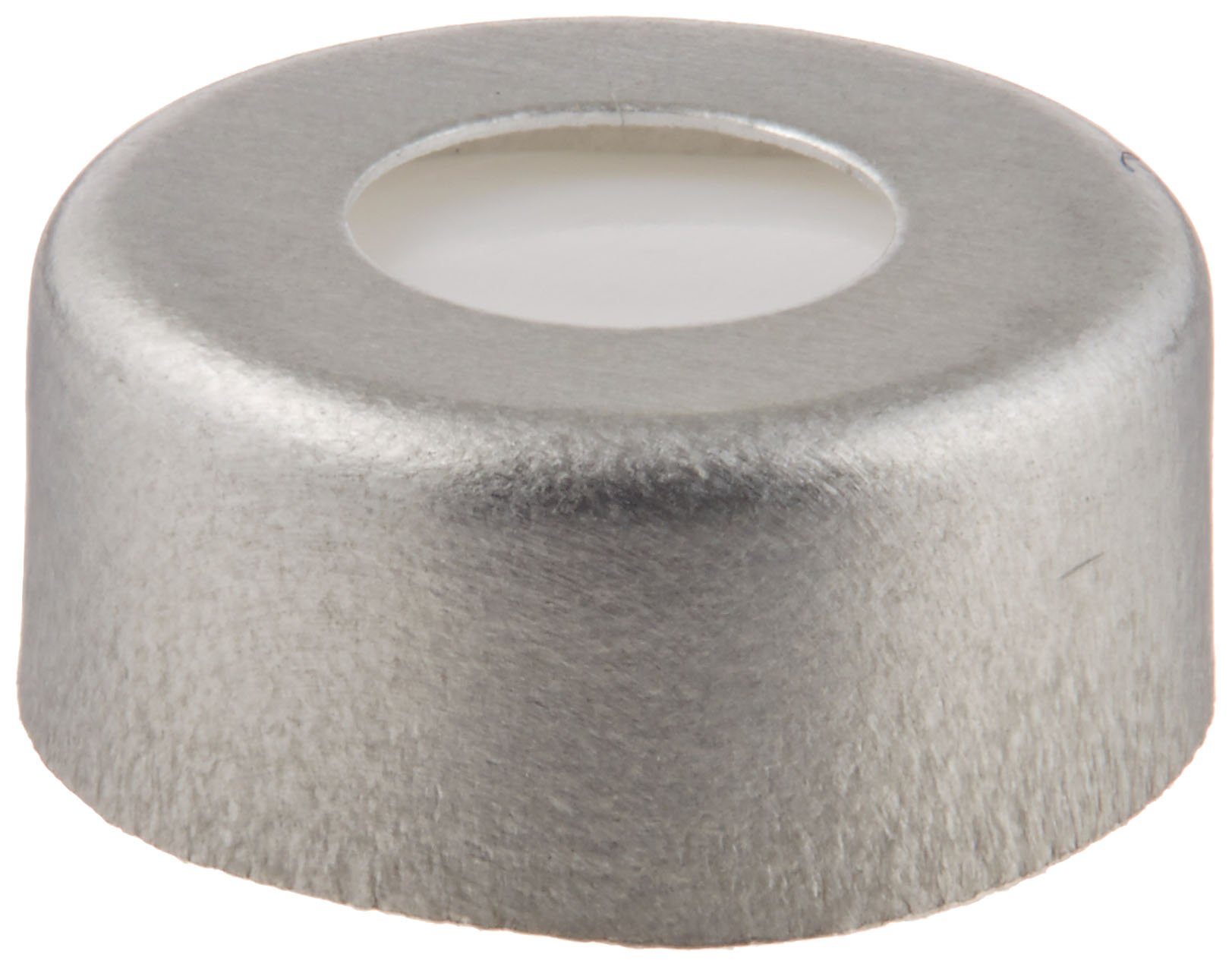 JG Finneran 5110-13 Aluminum Seals with 10mils PTFE Septum, 13mm Cap Size, Silver (Case of 1000) - Ideal for HPLC Vials, Pharmaceutical Packaging & Laboratory Sample Storage