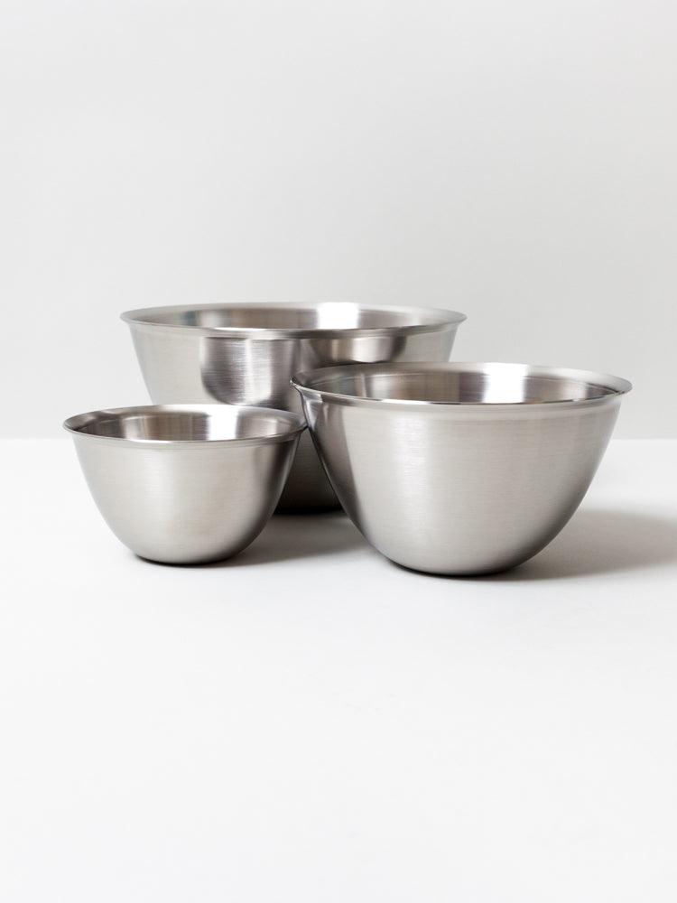 Premium Makanai Stainless Steel Mixing Bowls - 3-Piece Set for Baking, Cooking & Food Prep - Durable, Non-Slip Bottom - Perfect for Kitchen, Restaurant & Professional Chefs
