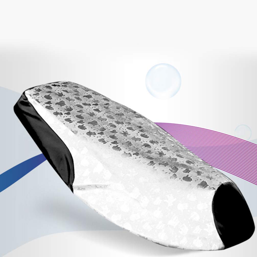 LIOOBO Waterproof Motorcycle Seat Cover - 3D Blush Design, Quilted Triangle Pattern, Universal Fit for Electric Bikes - Perfect for Rainy Days & Outdoor Riding Protection