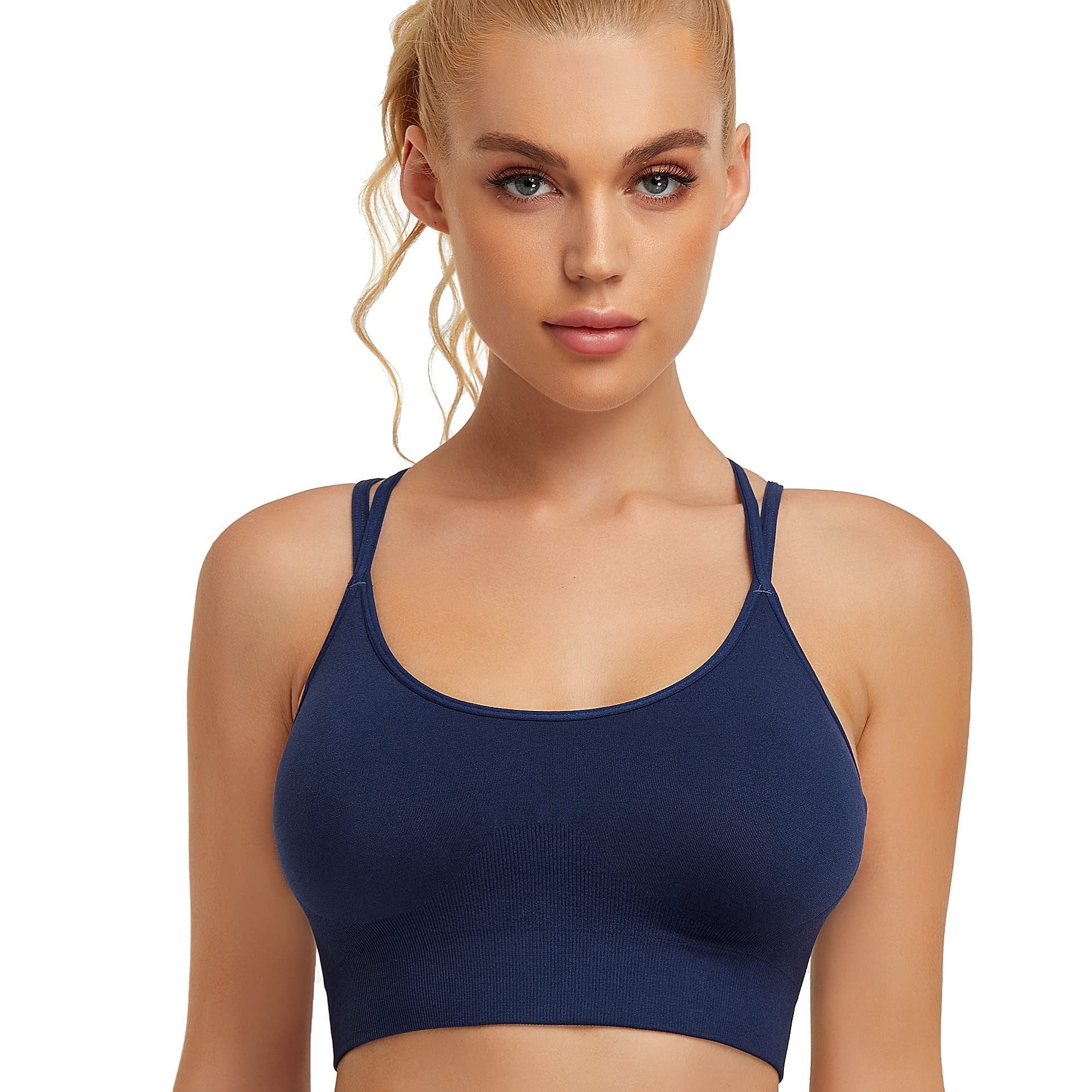 GXXGE Women's High Impact Sports Bra - Padded Racerback Workout Bra for Running, Yoga & Gym - Breathable Activewear Fitness Top for Intense Exercise & Daily Wear