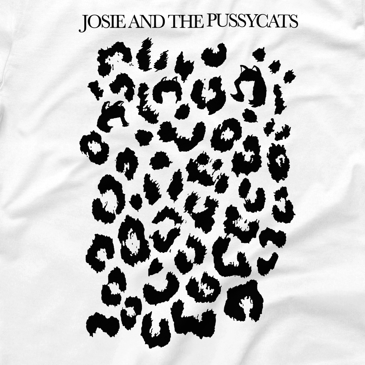 Josie and The Pussycats Spots Graphic T-Shirt for Women - Vintage Cartoon Tee - Soft Cotton White Shirt - Casual Wear, Cosplay, and Music Festival Outfits