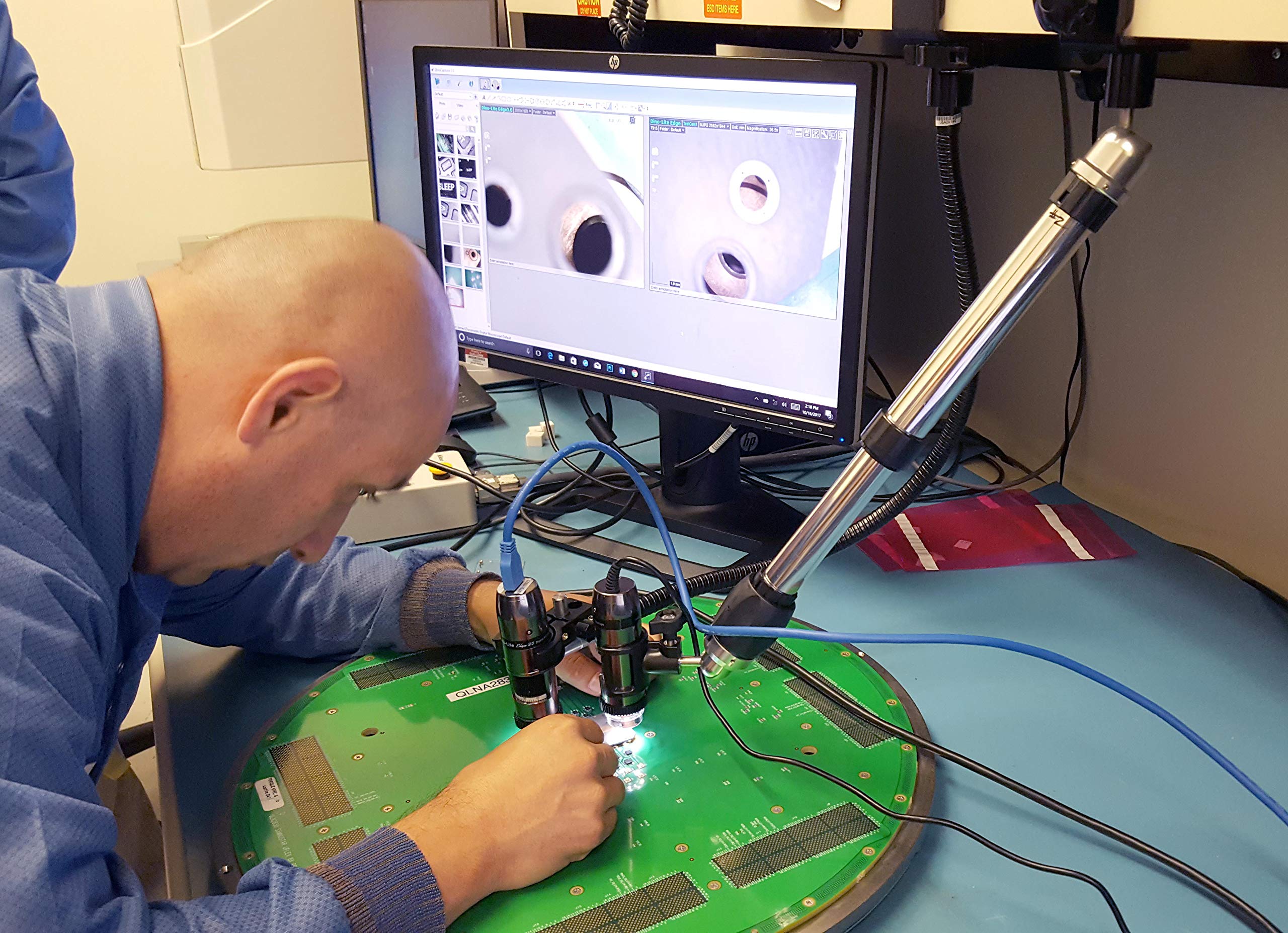 Adjustable USB Microscope Stand with C-Clamp Base - Perfect for Electronics Repair, Jewelry Inspection & Science Education
