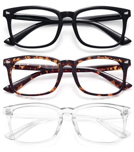 3 Pack: Bright Black+clear+brown Leopard