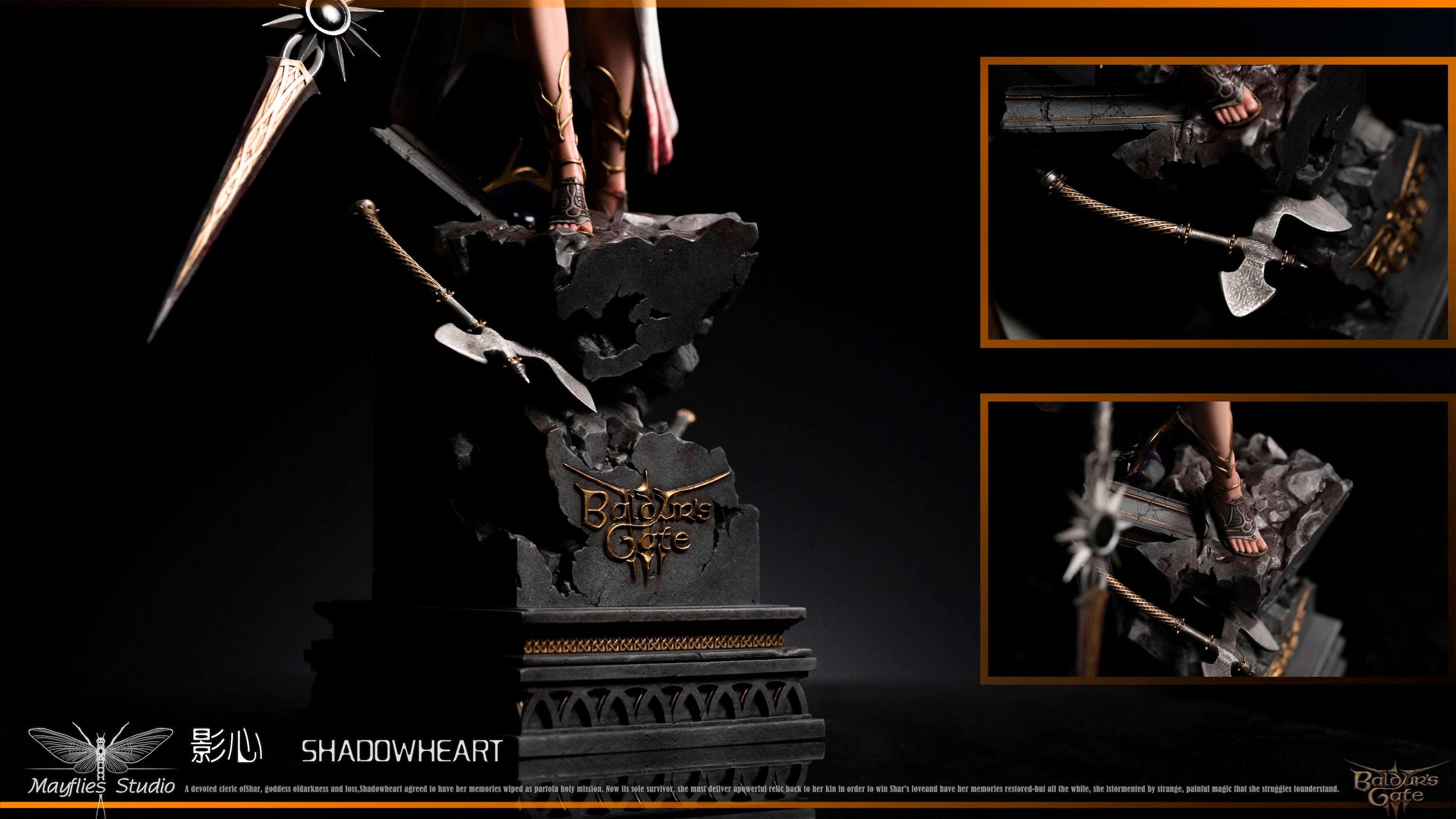 Mayflies Studio Baldur's Gate Shadowheart Statue - Premium Collectible Figure for Gamers & Fantasy Fans | Perfect for Display, Gaming Room Decor, and D&D Enthusiasts