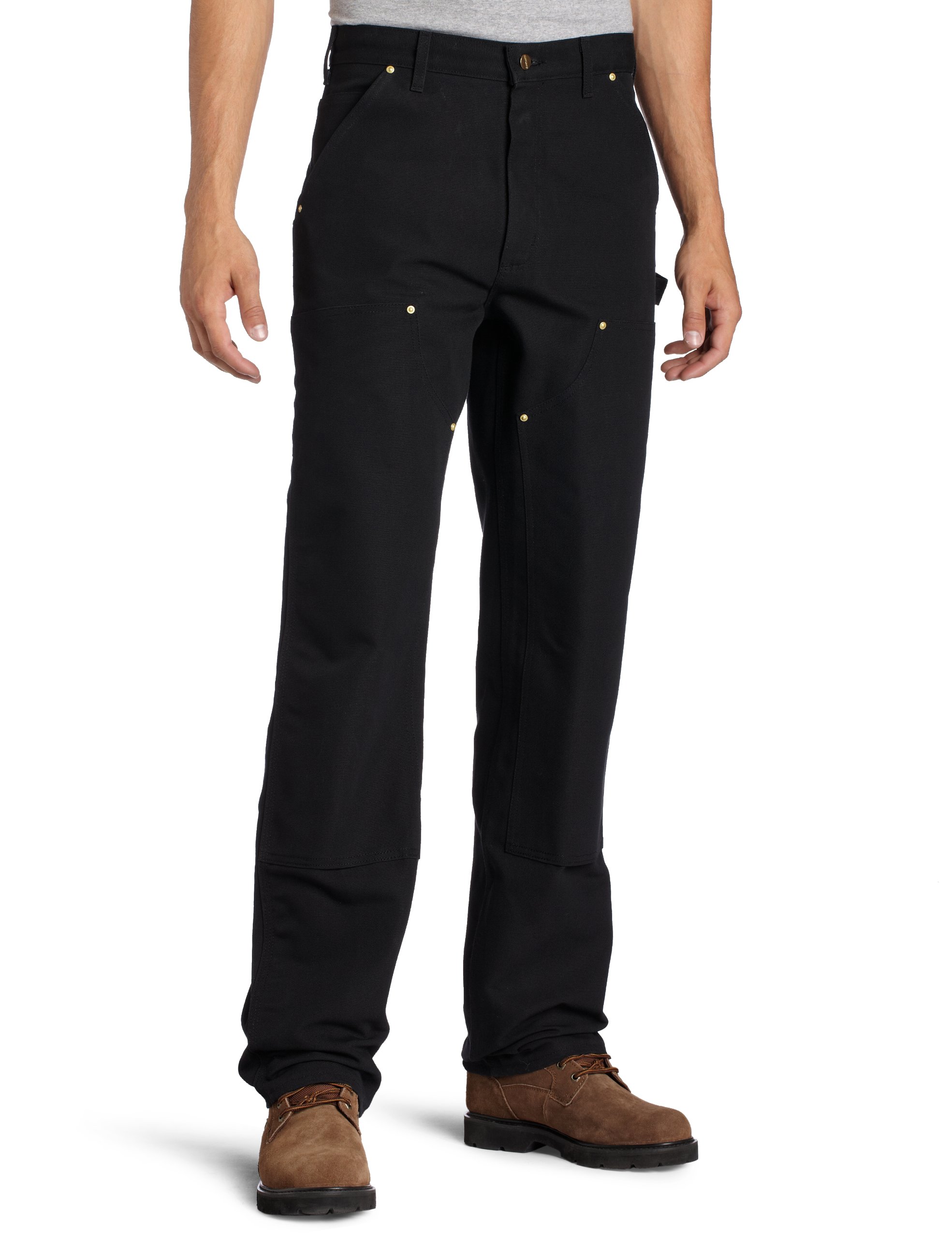 Carhartt Men's Big & Tall Firm Duck Double Front Work Dungaree - Durable Work Pants for Construction, Farming & Outdoor Jobs