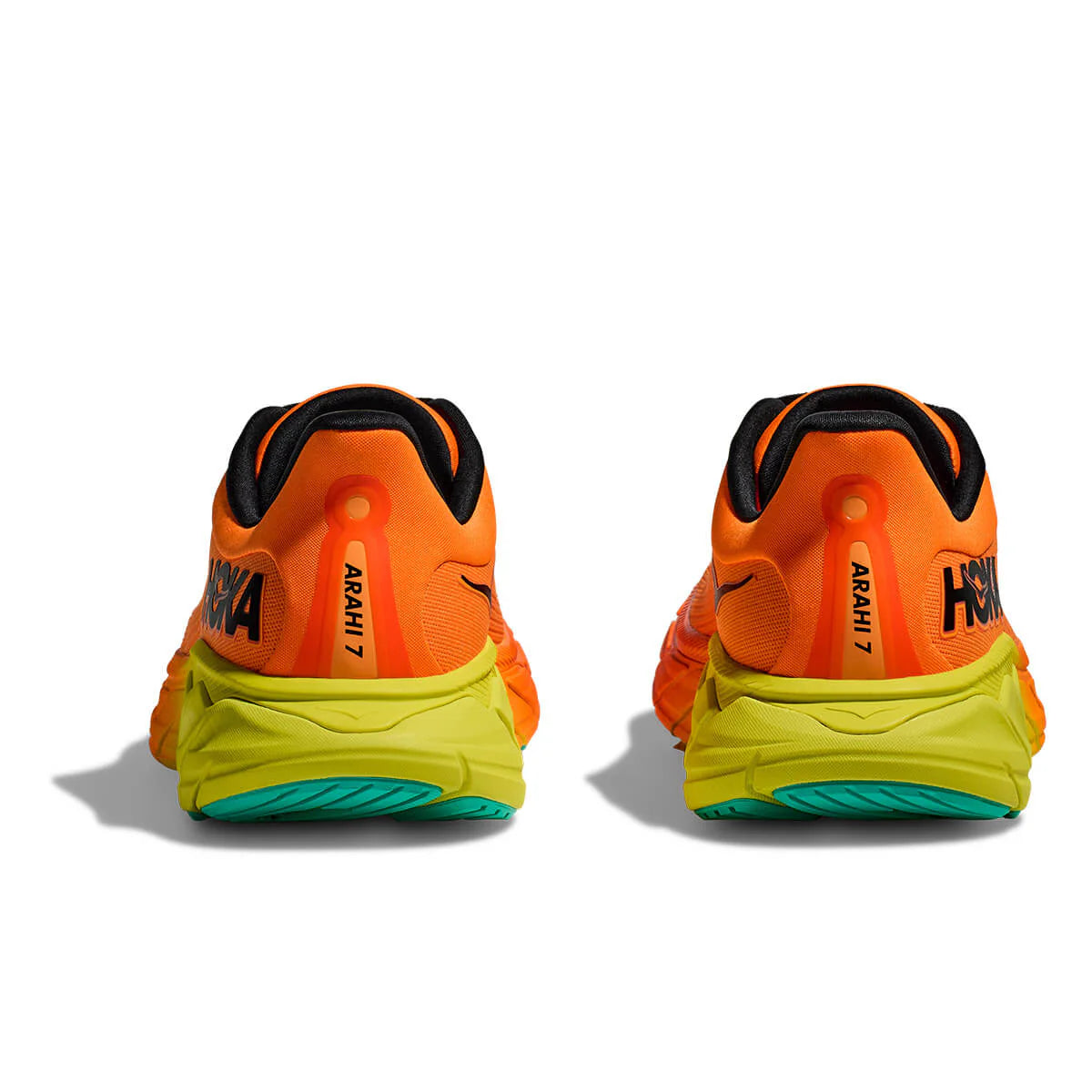 HOKA Women's Arahi 7 Running Shoes - Electric Tangerine/Black | Lightweight Cushioned Sneakers for Road Running, Jogging & Gym Workouts