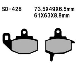 Sintered Brake Disc Pads for Kawasaki KX125 KX250 KX500 (1987-1988) & KLR650 (1987-2007) - High-Performance Friction Material - Perfect for Off-Road Racing and Motorcycle Maintenance