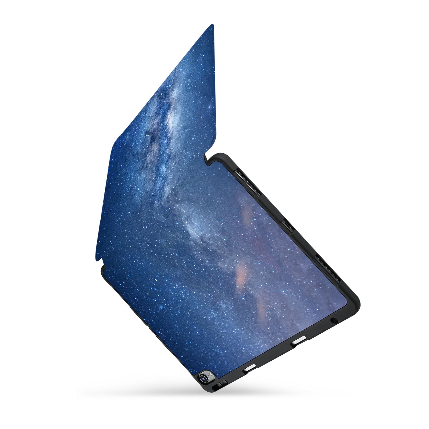 Starry Night iPad Trifold Case - Slim Protective Cover with Auto Sleep/Wake for iPad Pro/Air/Mini - Perfect for Work, Travel & Home Use