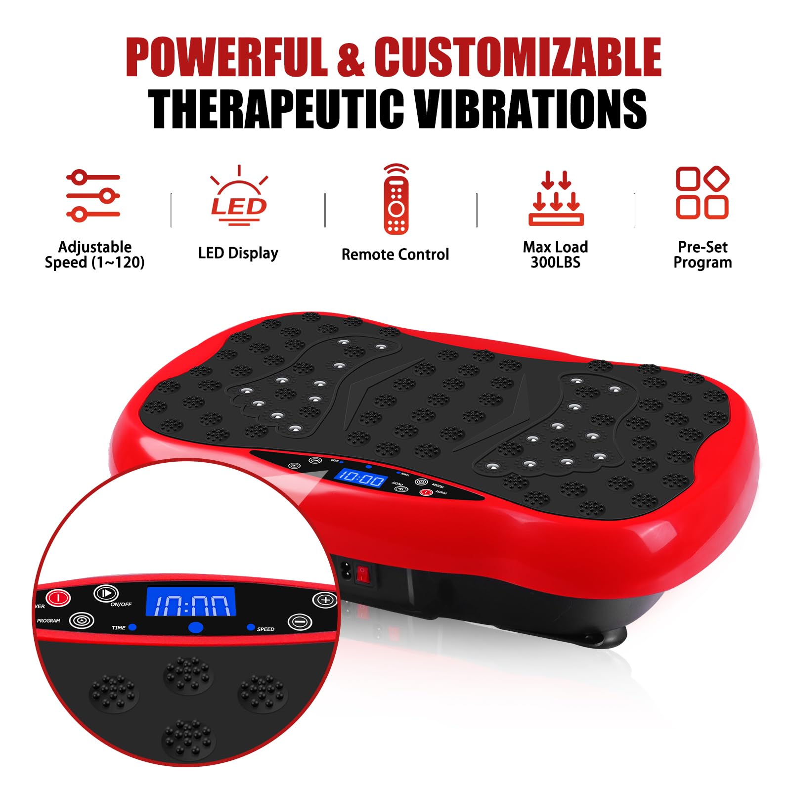 **Full Body Vibration Plate Exercise Machine for Weight Loss & Home Fitness – Portable Vibration Platform with Resistance Bands & Remote – Lymphatic Drainage & Muscle Recovery – Perfect for Home Gym, Workouts & Relaxation**