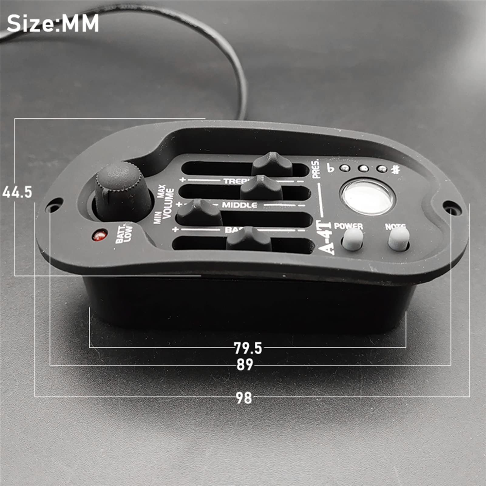 TSTS 4-Band EQ Acoustic Guitar Preamp Pickup with LCD Tuner - Professional Piezo Pickup & Equalizer for Enhanced Sound | Perfect for Live Performances & Studio Recording