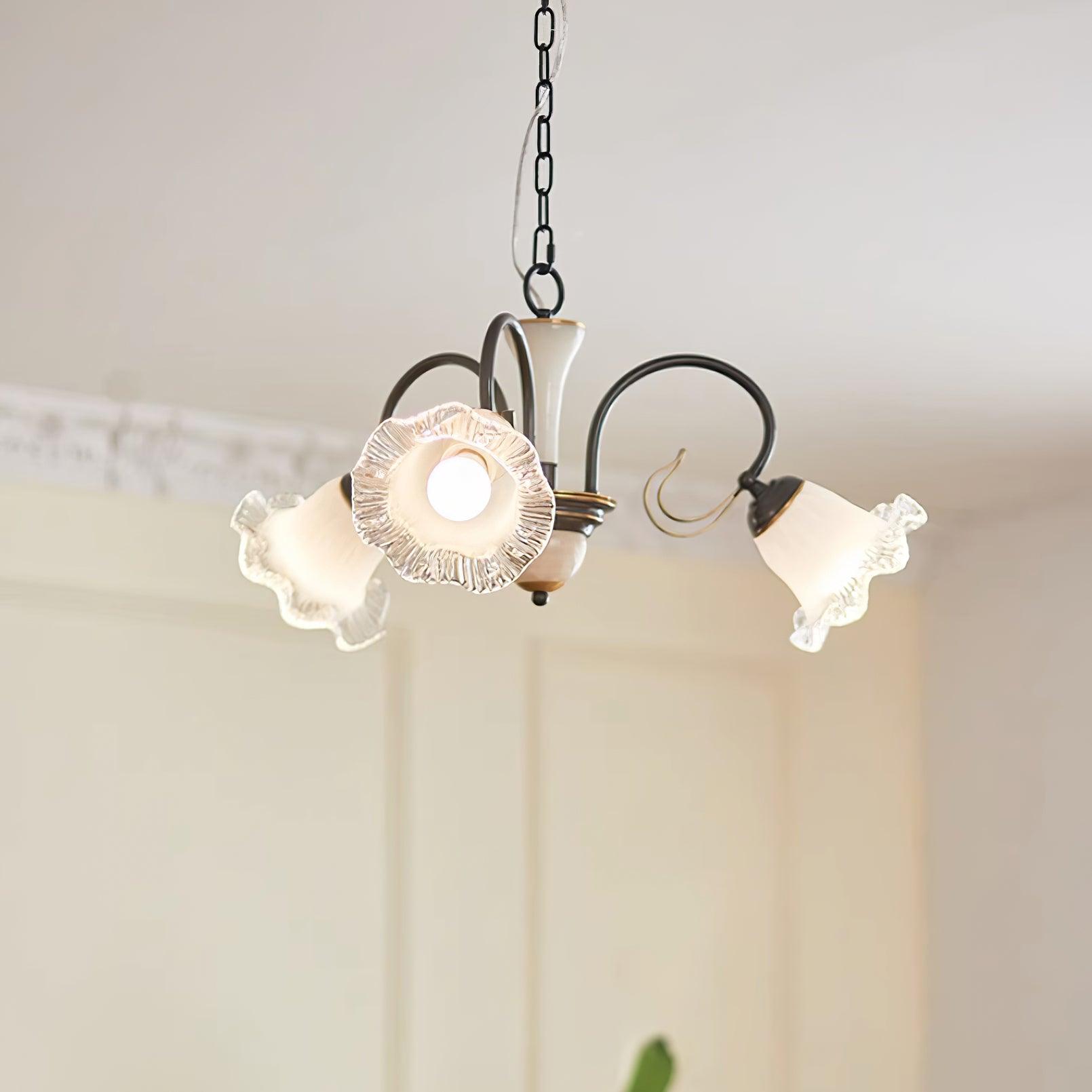 Elegant Luce Black Chandelier - Modern Crystal Ceiling Light Fixture for Dining Room, Bedroom & Living Room Decor