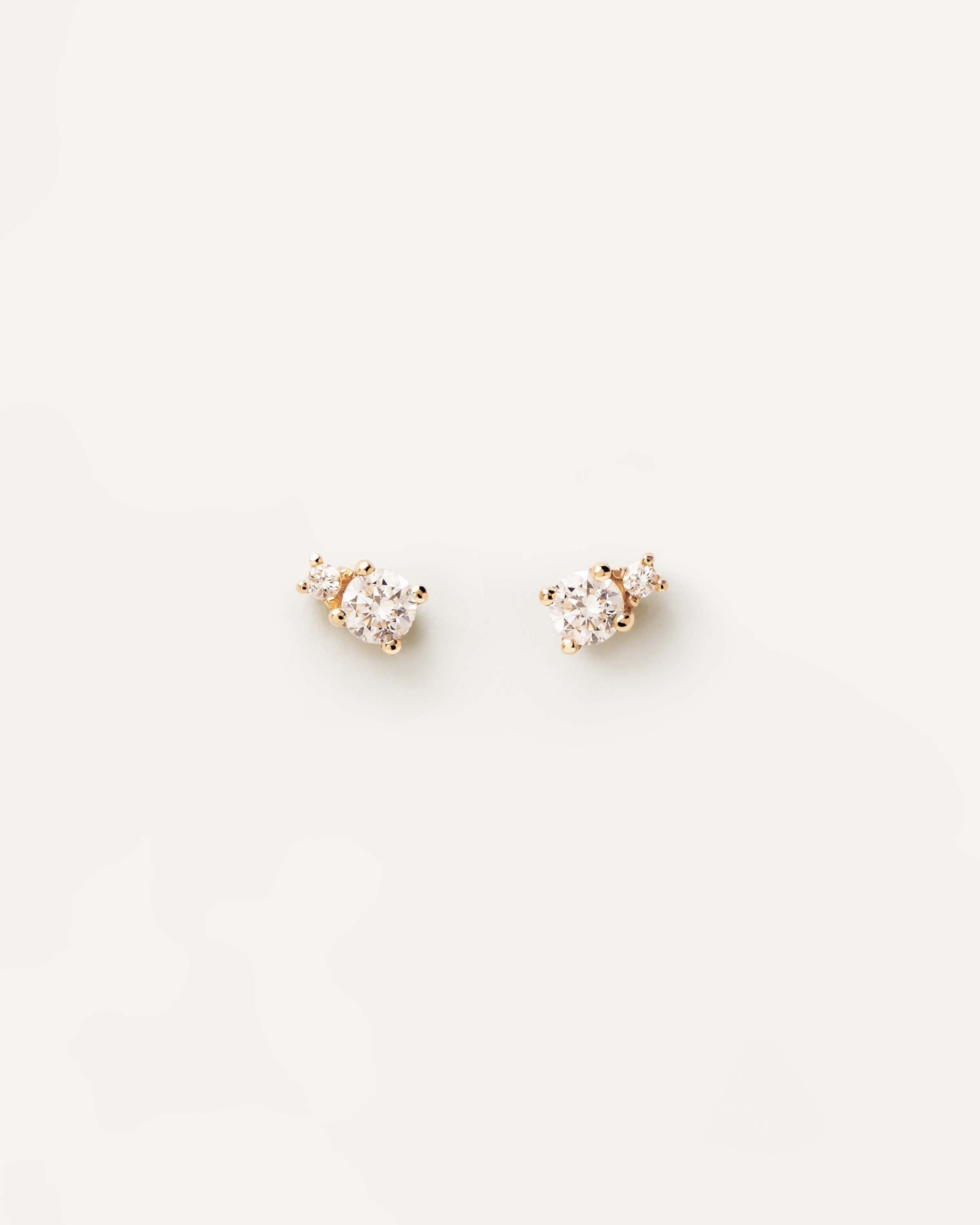 14K Gold Diamond Solitaire Stud Earrings for Women - Perfect for Weddings, Anniversaries & Special Occasions